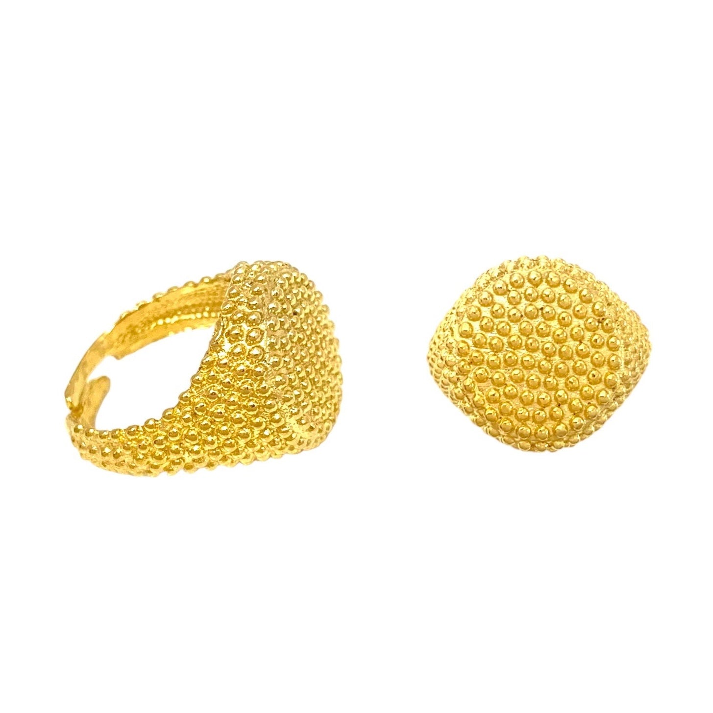 Anello Chevalier pomellato tondo