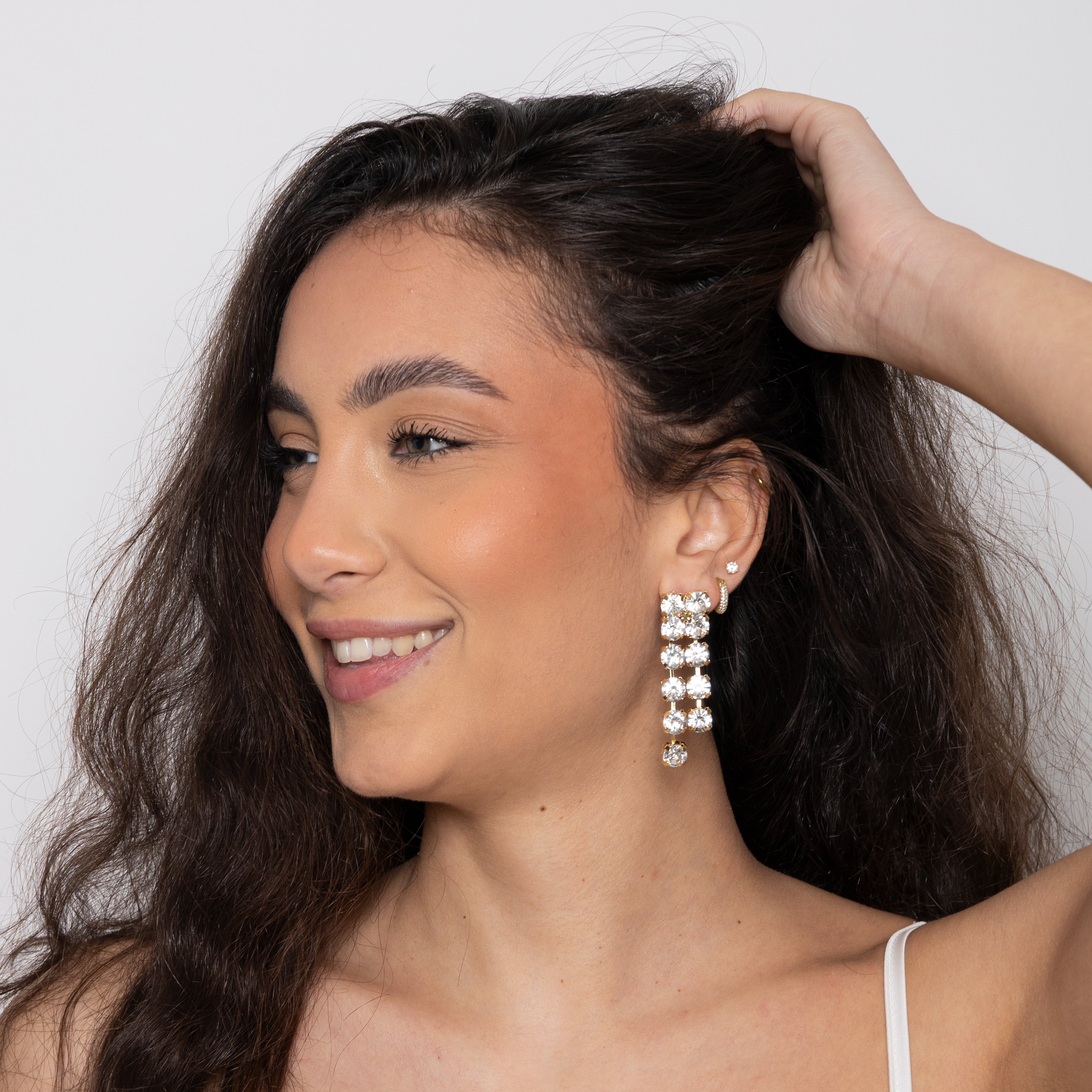 Orecchini square pendent