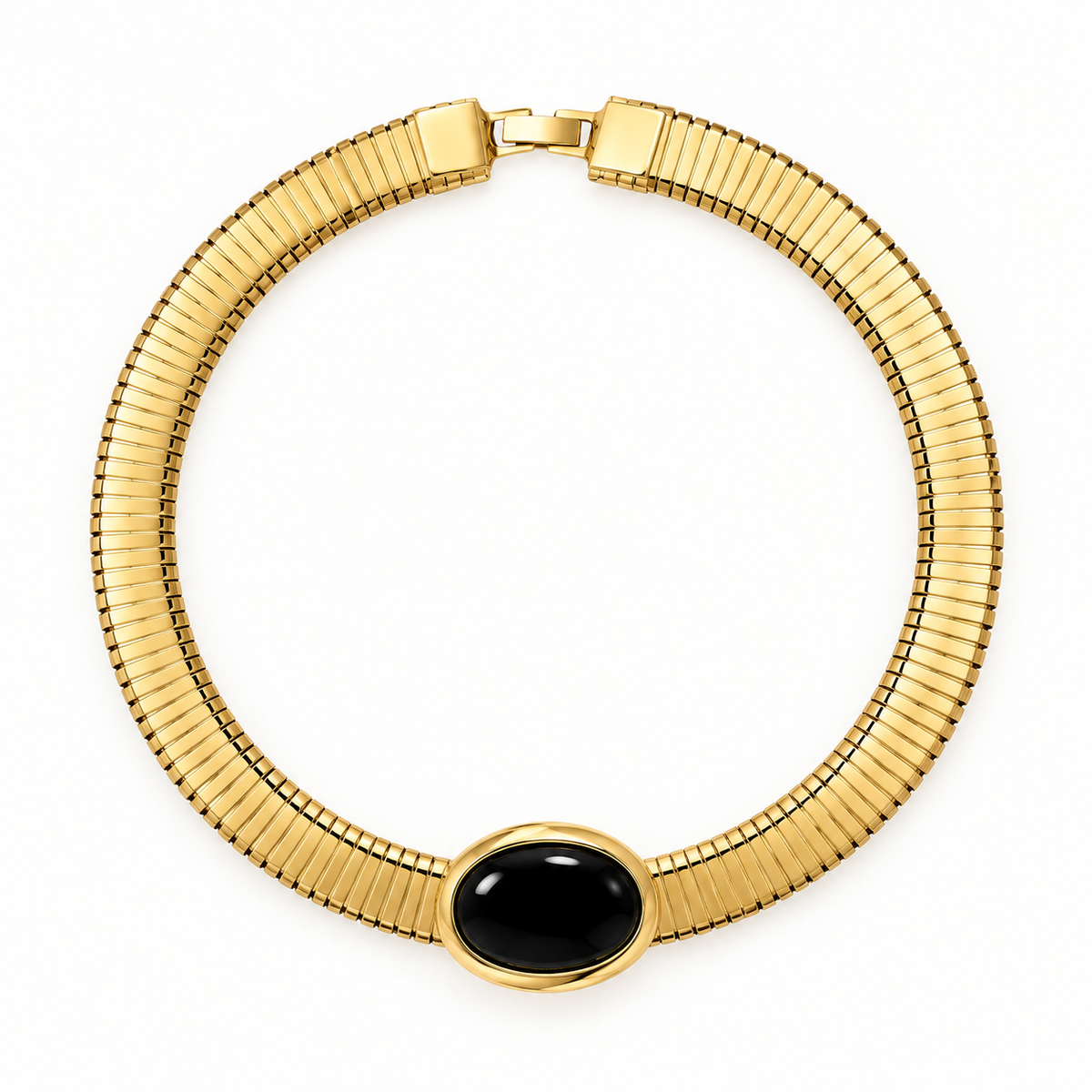 Collana tubo oval color