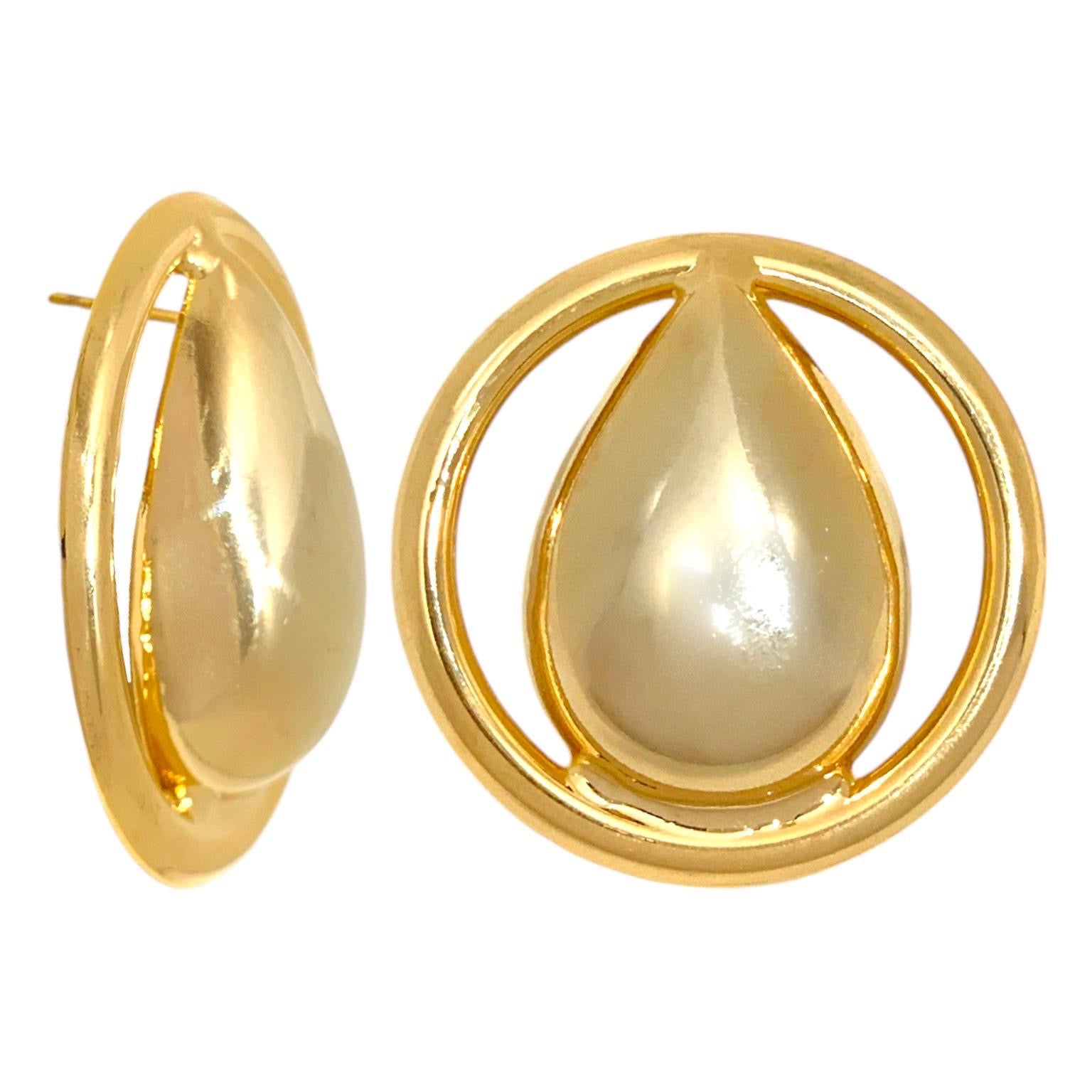 Button Drop Earrings