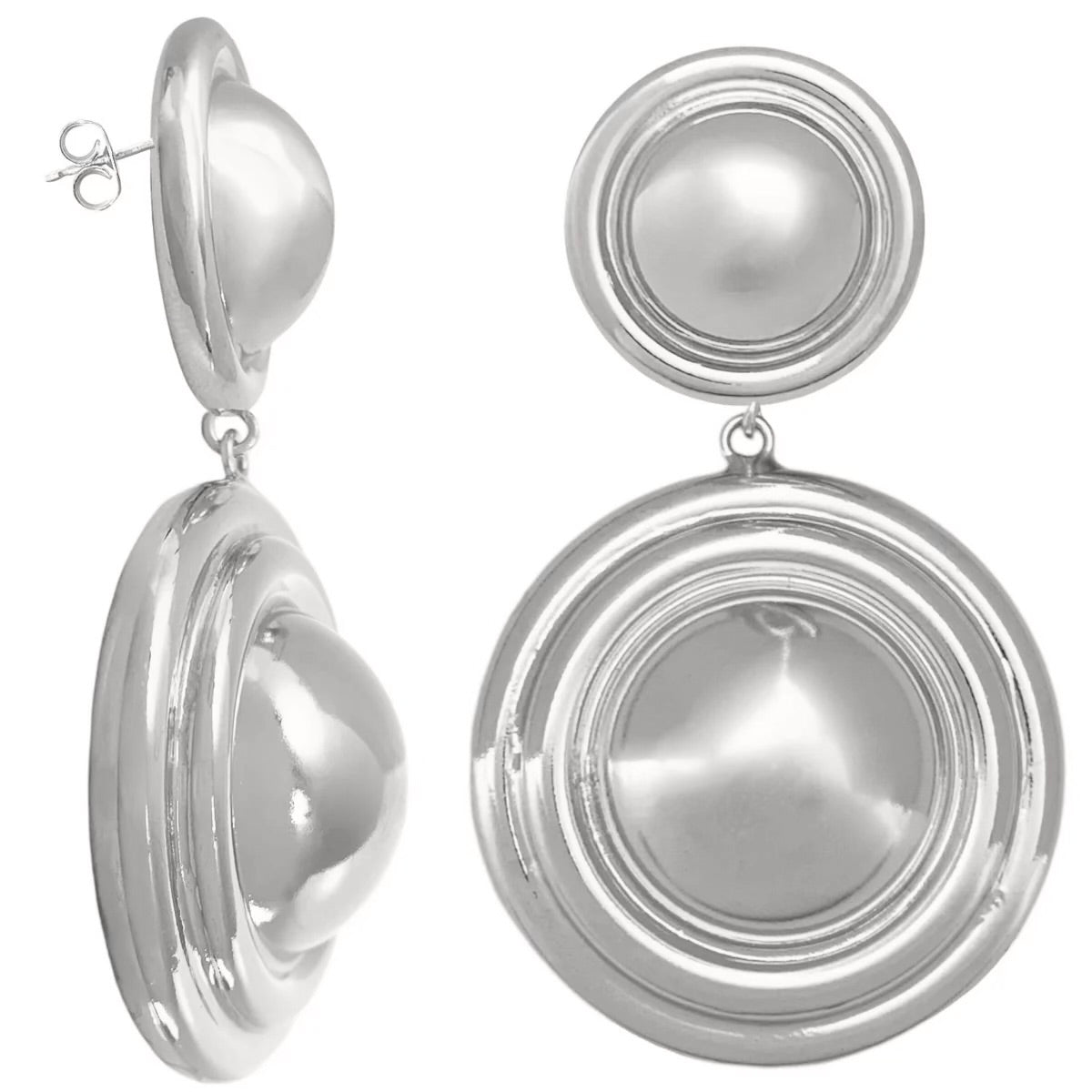 Double round earrings
