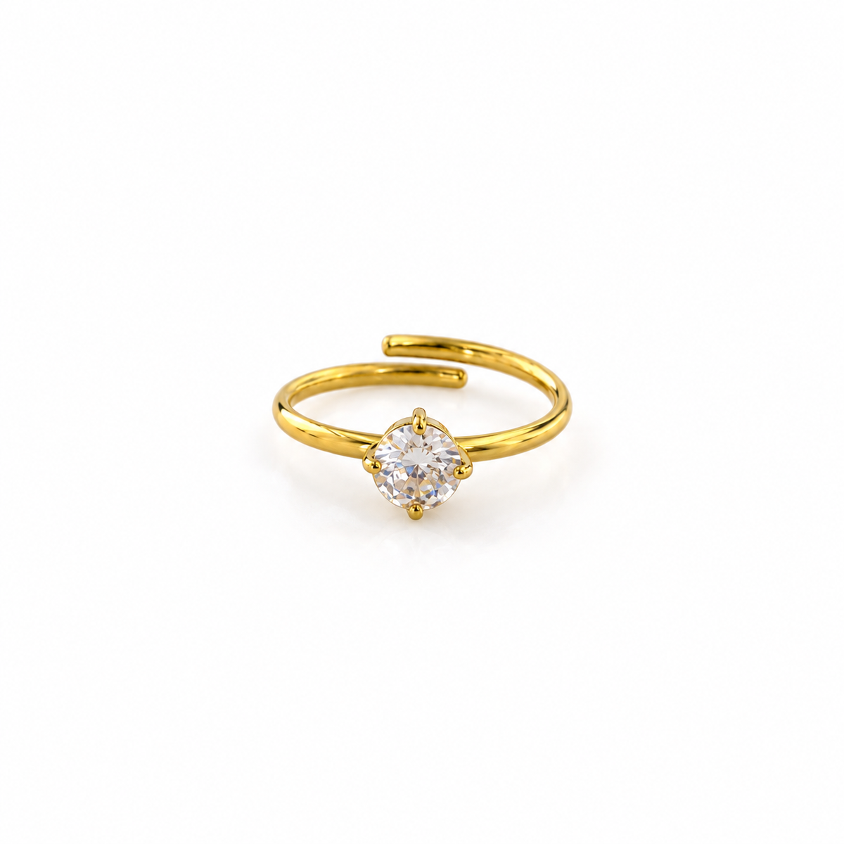 Anello solitario casual