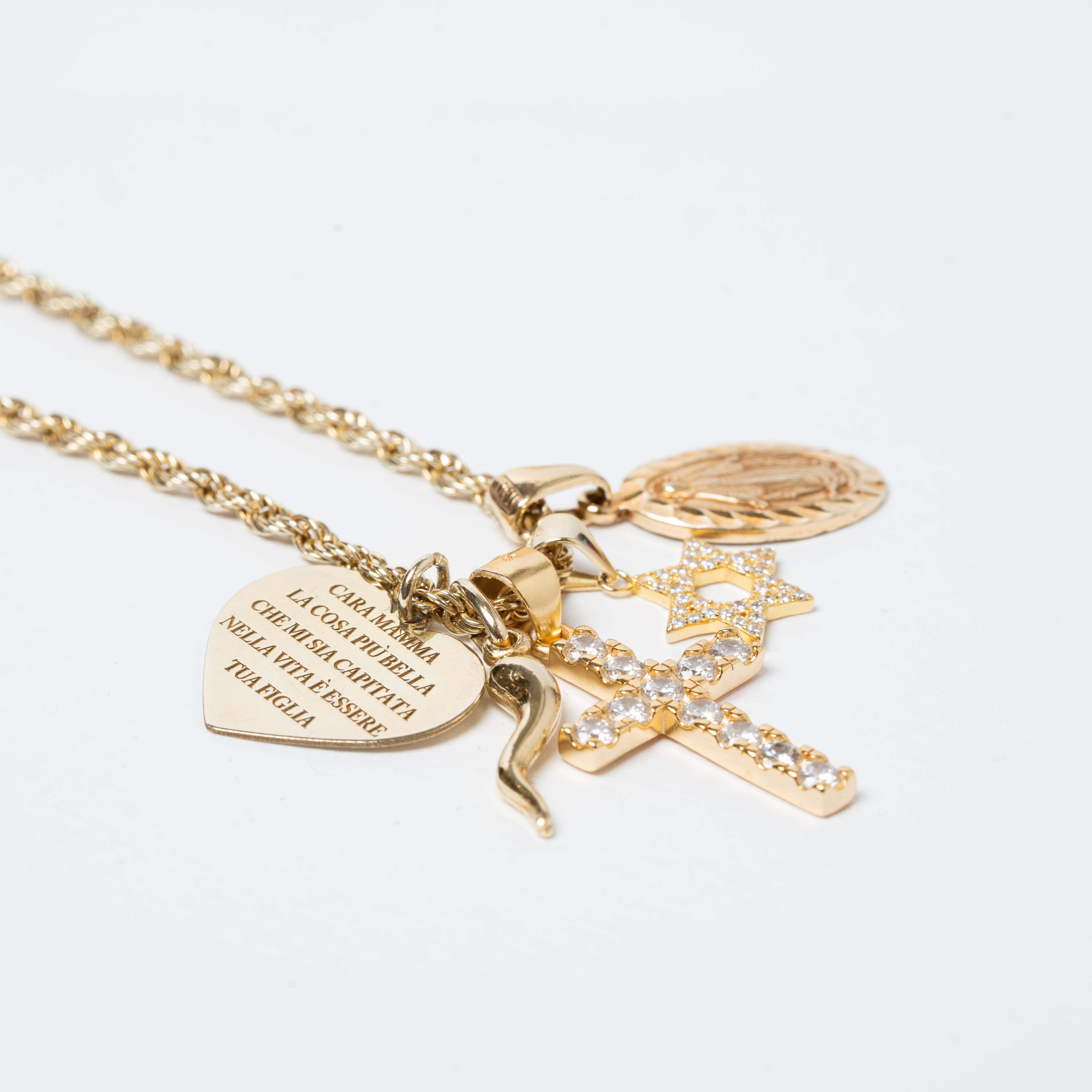 Torch charms necklace