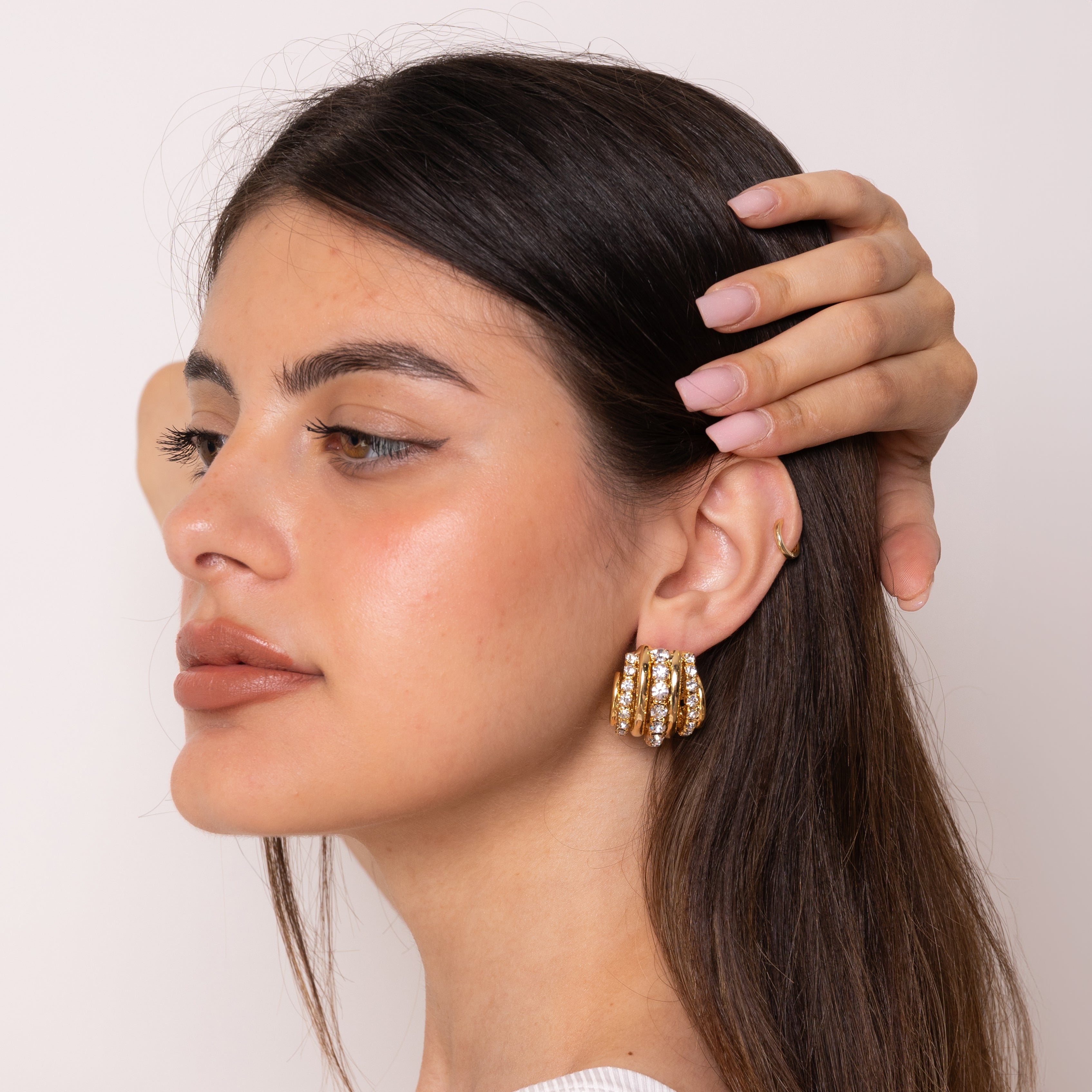 Swarovski tris snail earrings