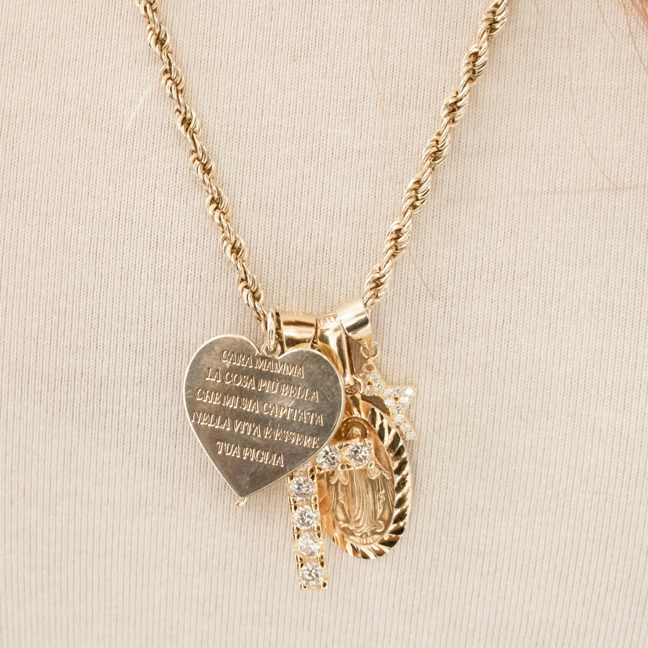 Torch charms necklace