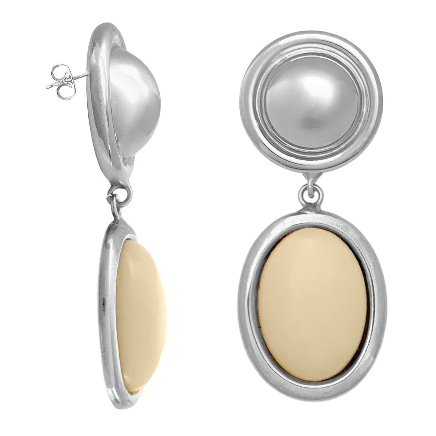 Round color earrings