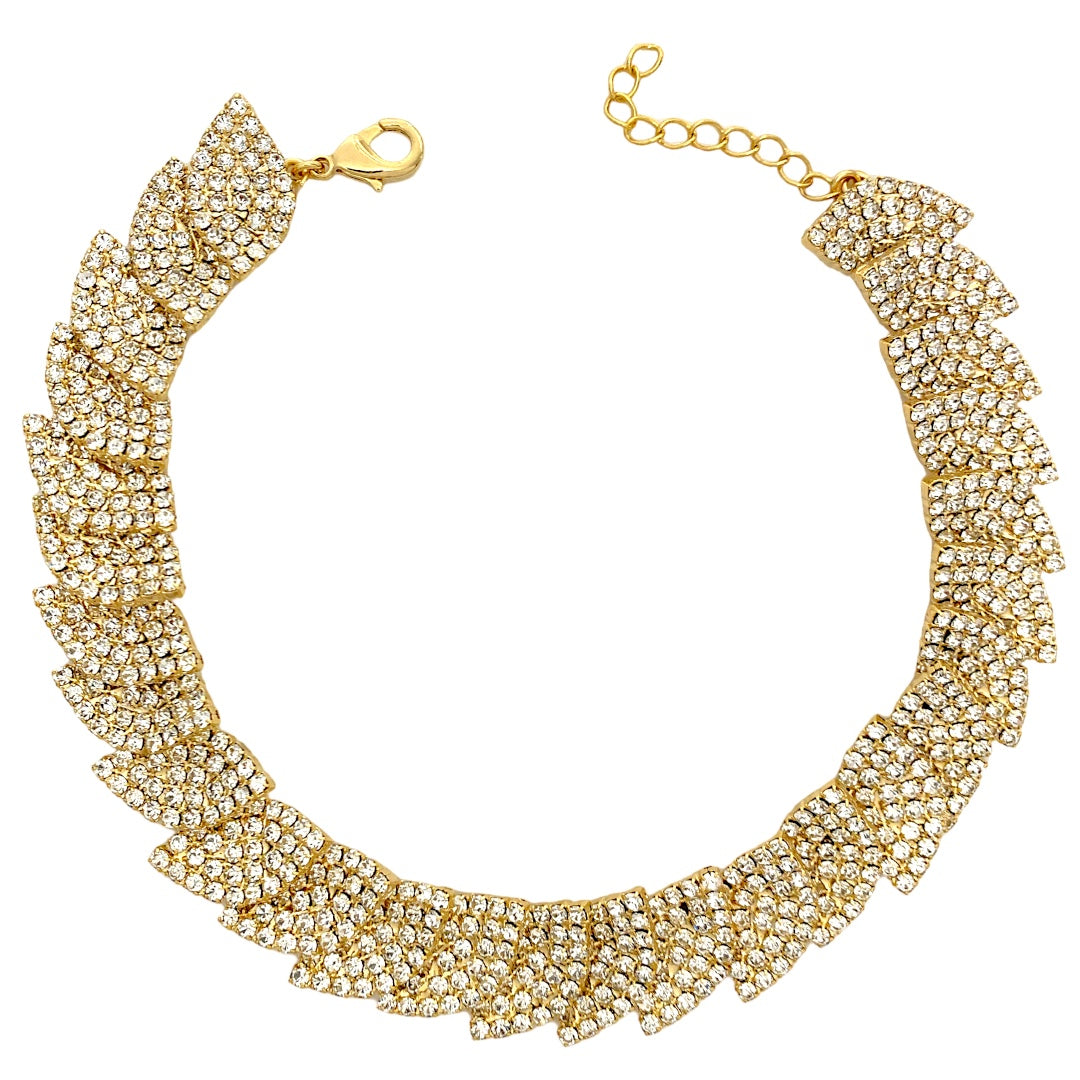 Choker leaves Swarovski