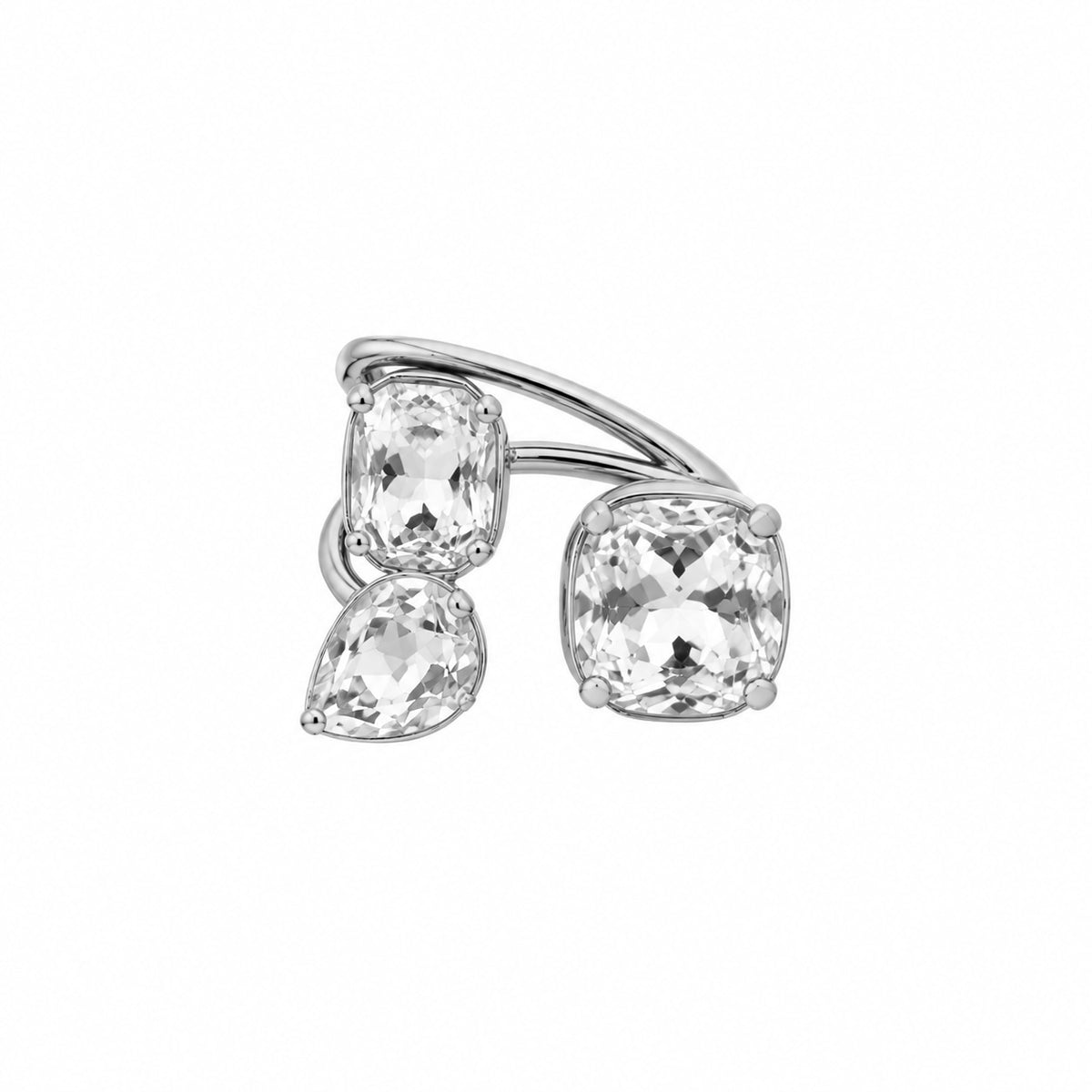 Anello Three Crystal Casual