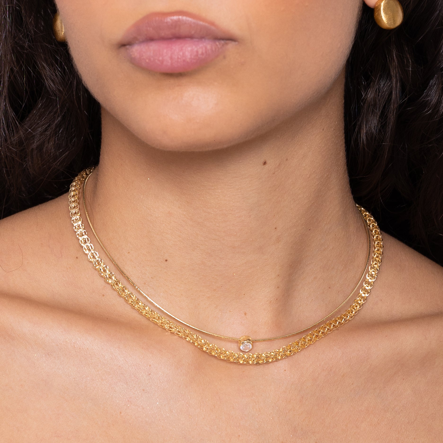 Collana semi rigida punto luce