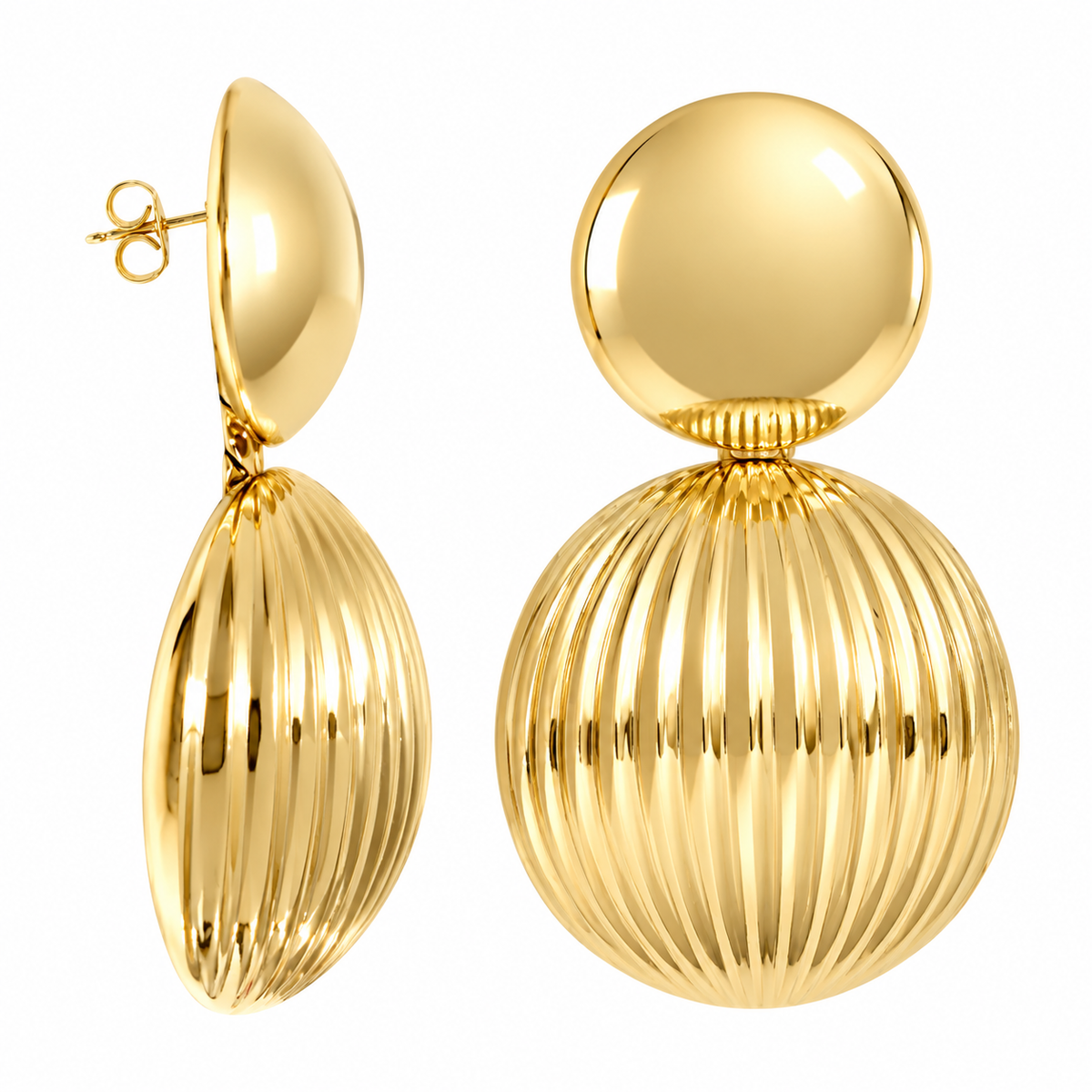 Double Line Bubble Earrings