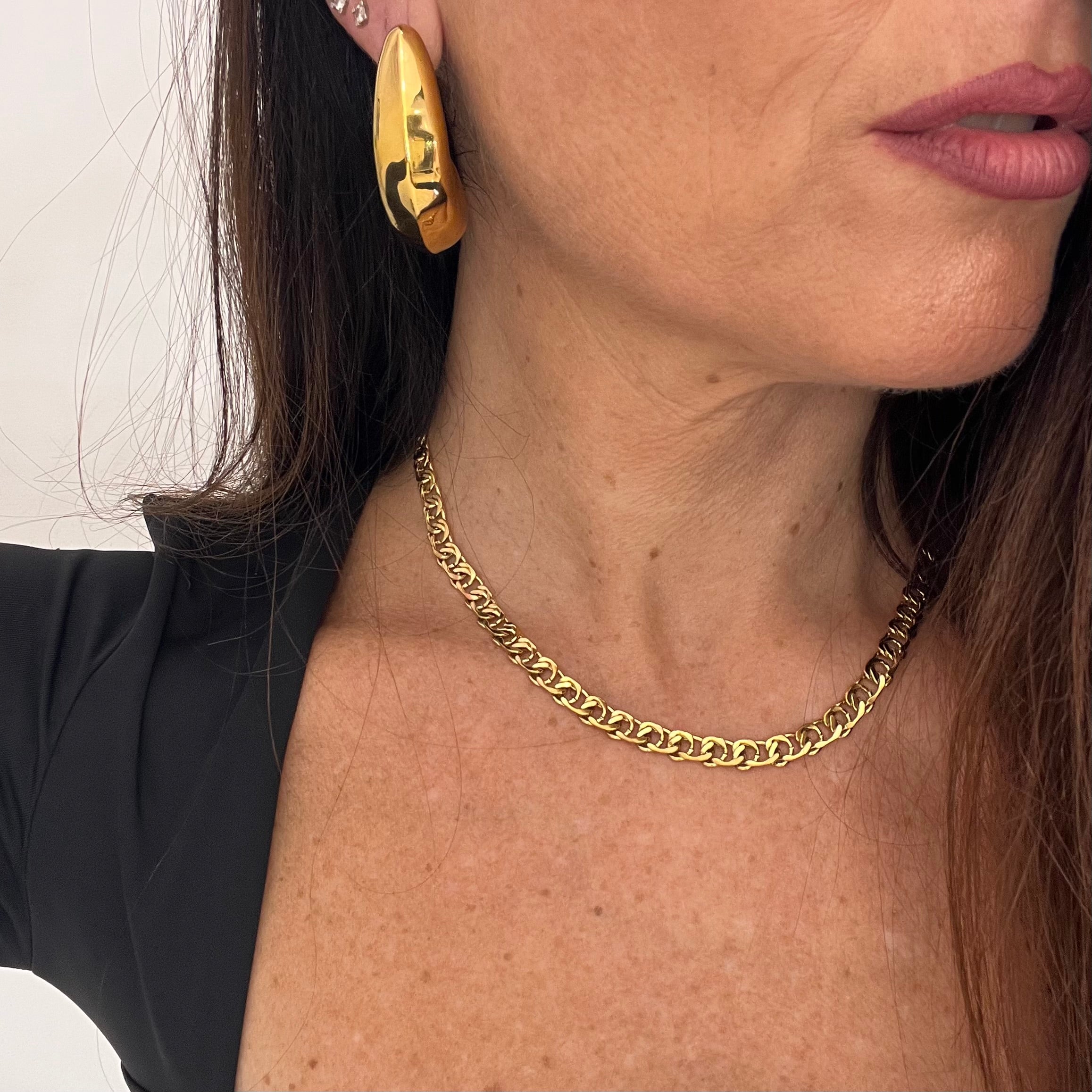 Orecchini Gold Curve