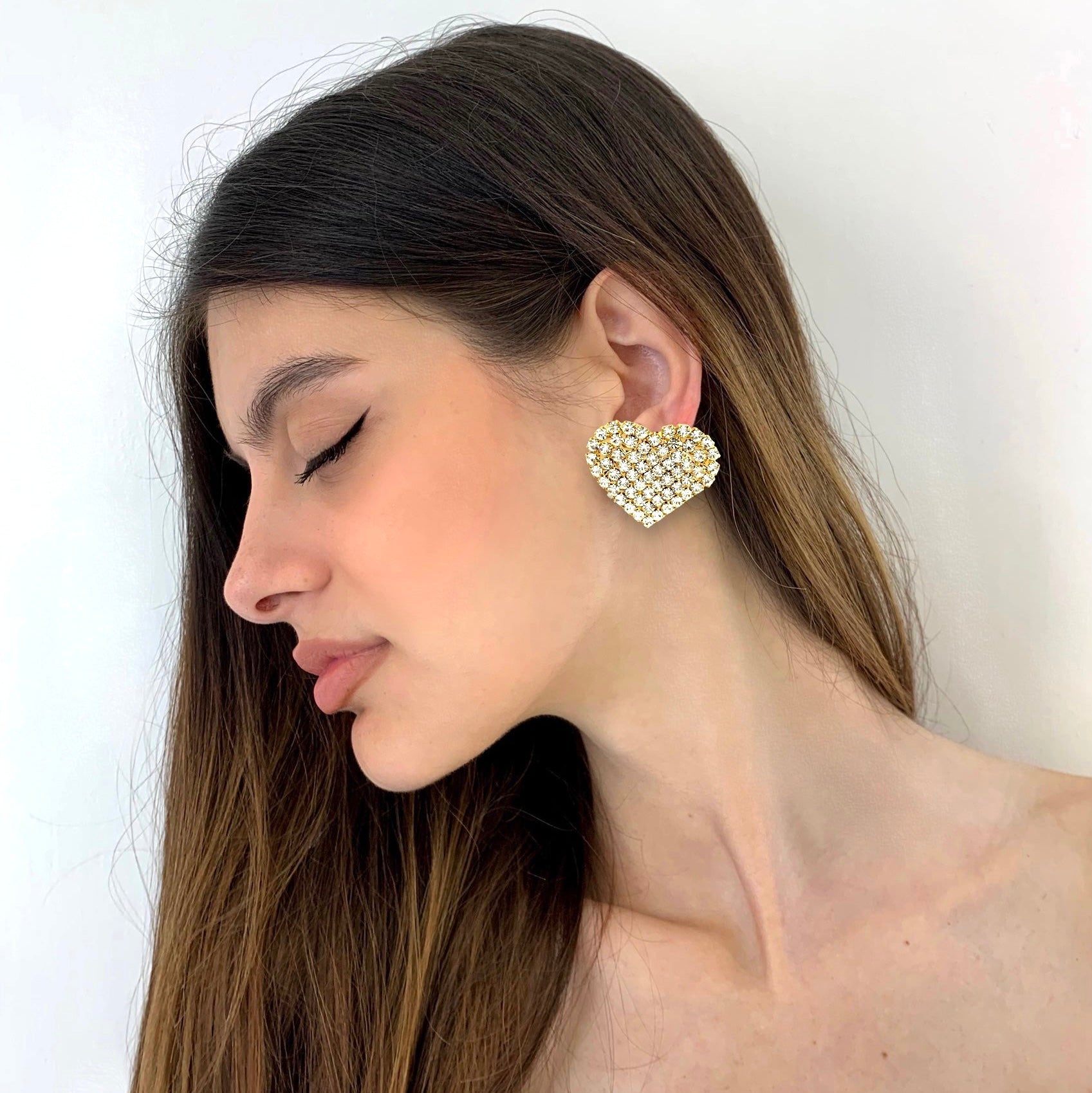 Orecchini cuori Swarovski