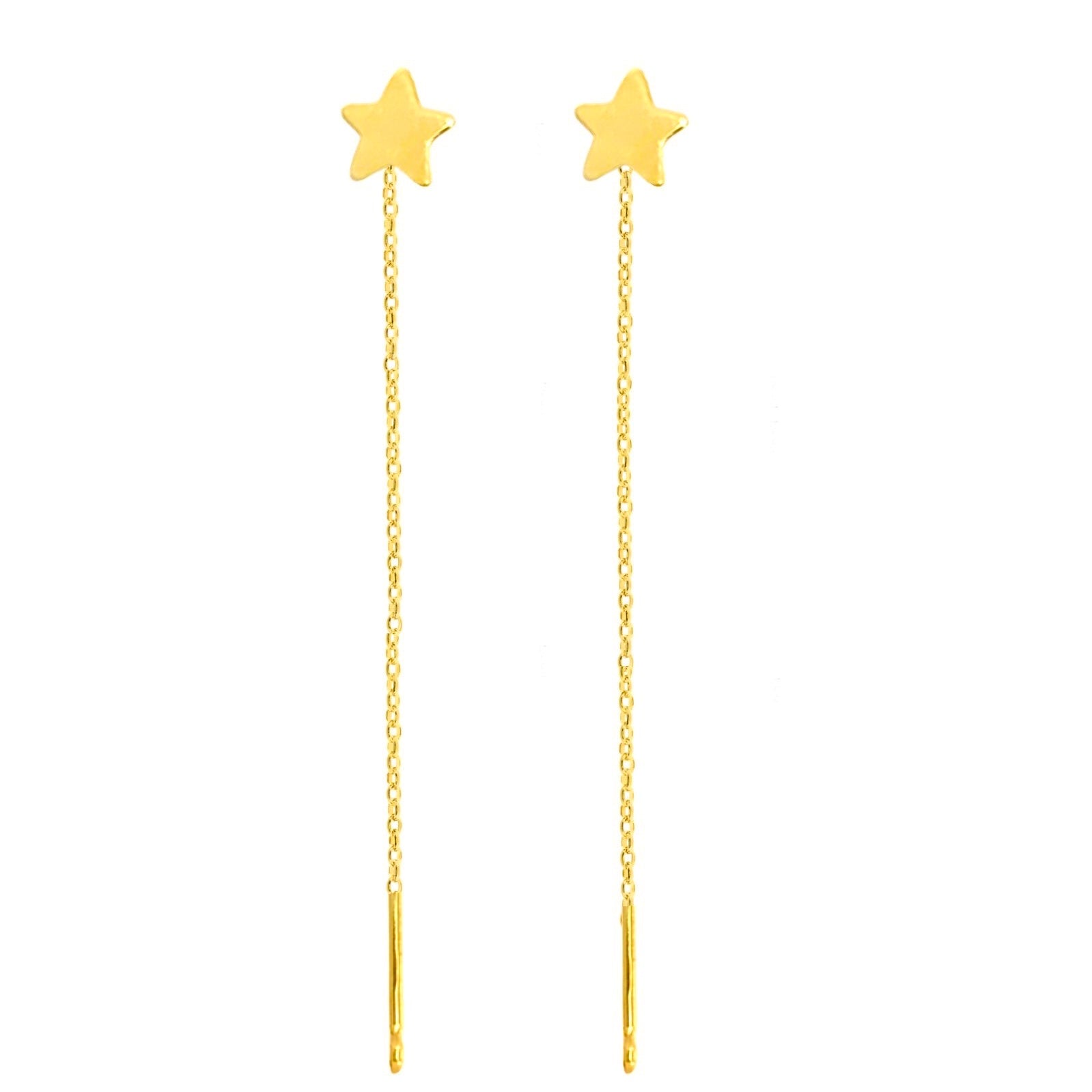 Chain star earrings