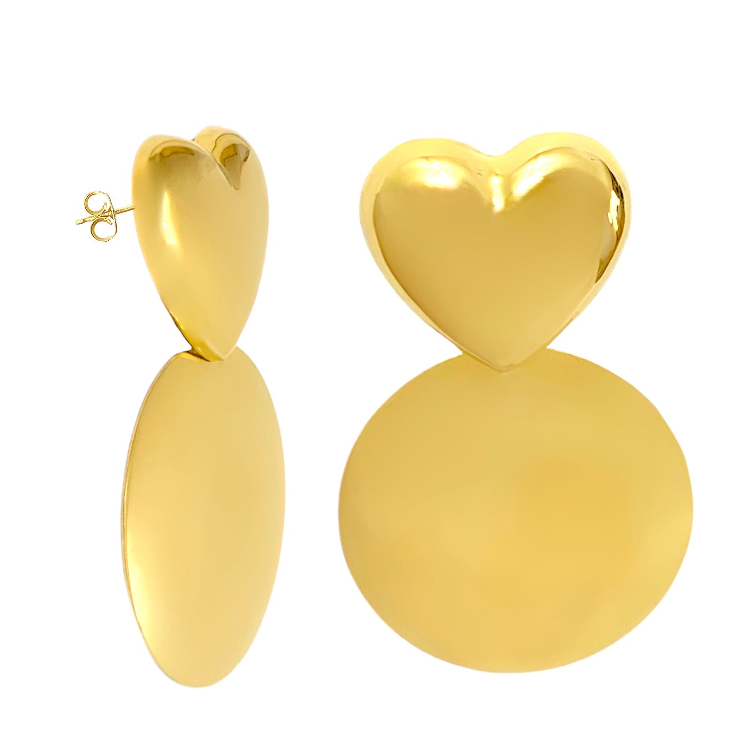Love disk earrings