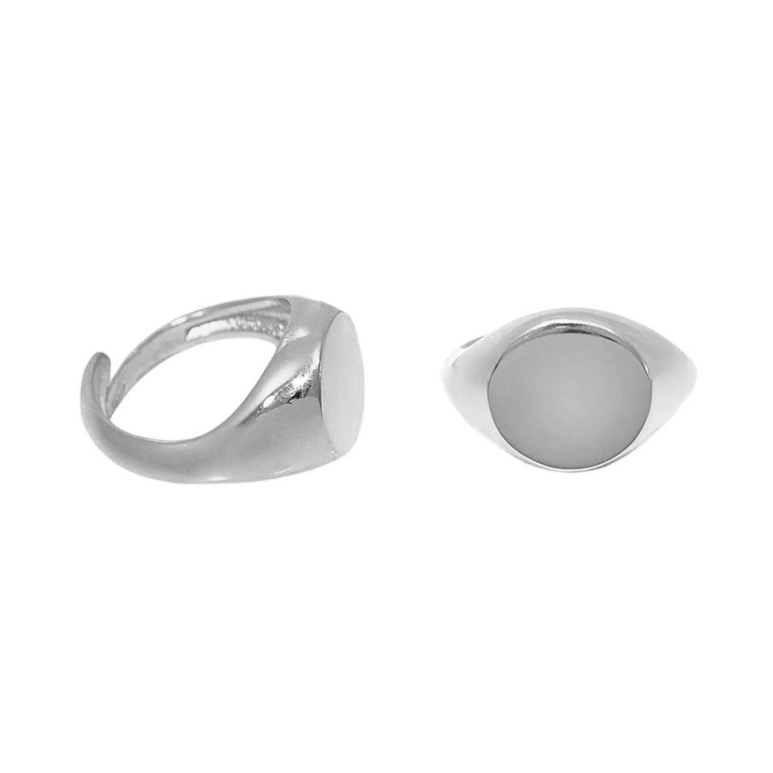 Anello chevalier tondo mini