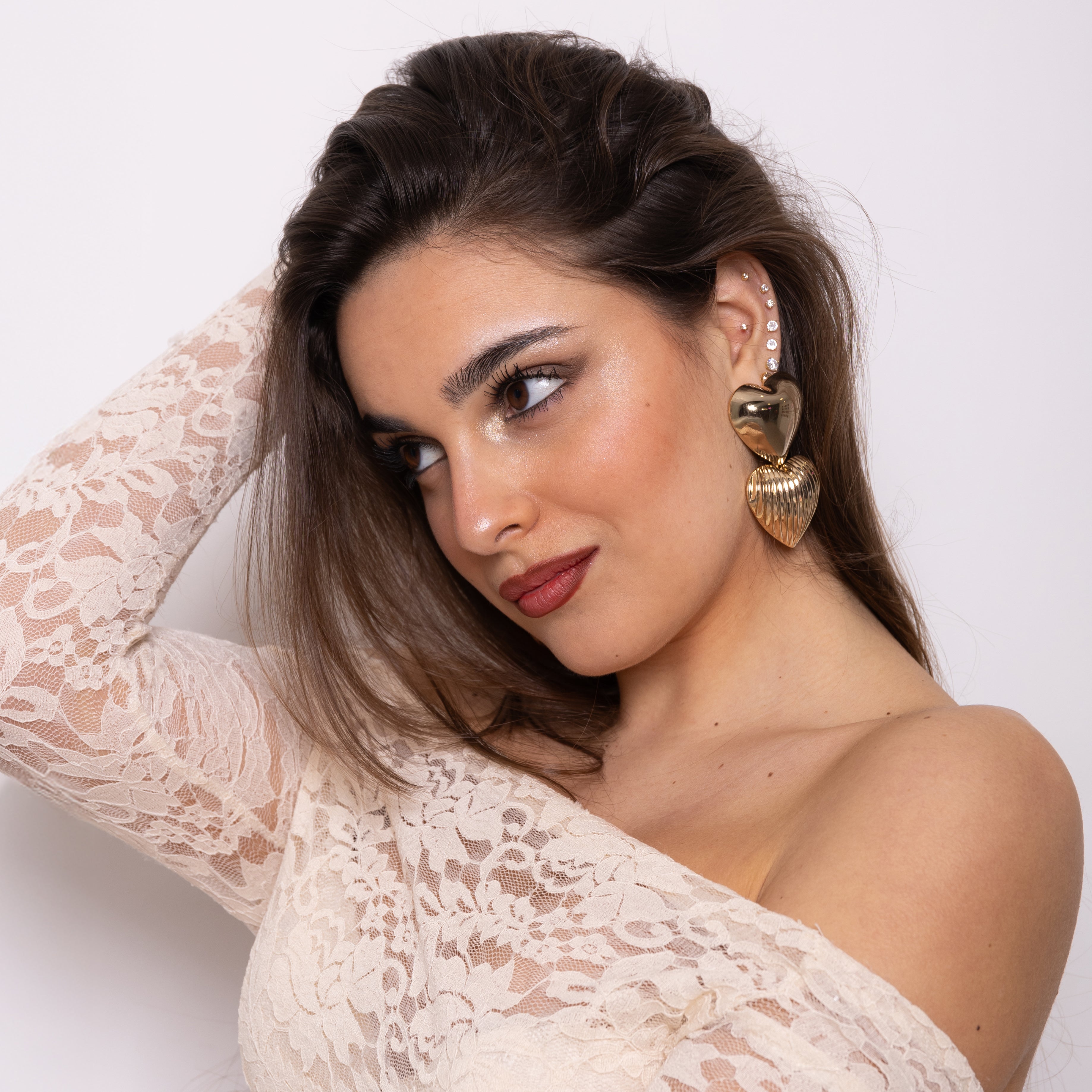 Orecchini Double love Line