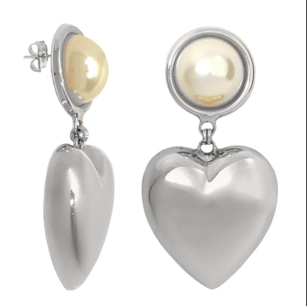 Circle love earrings