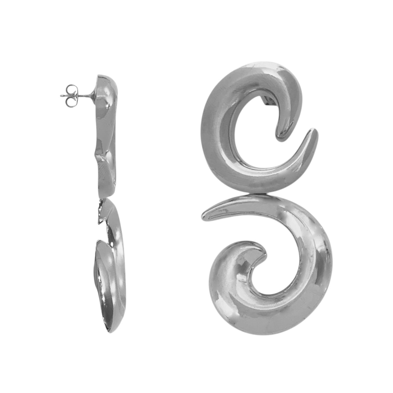 Orecchini Double Spiral Metal