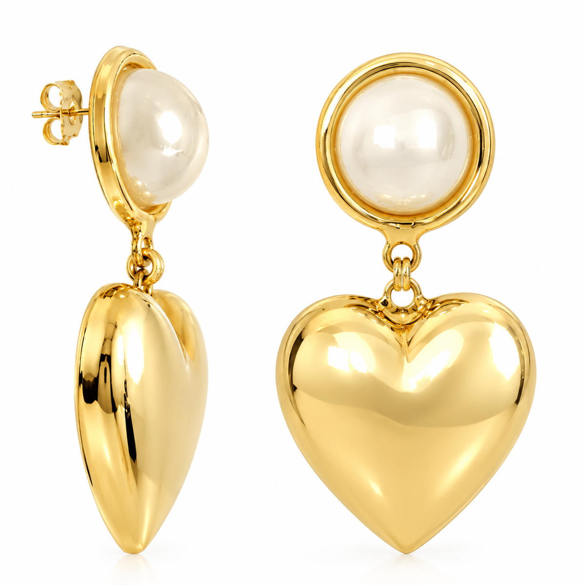 Circle love earrings