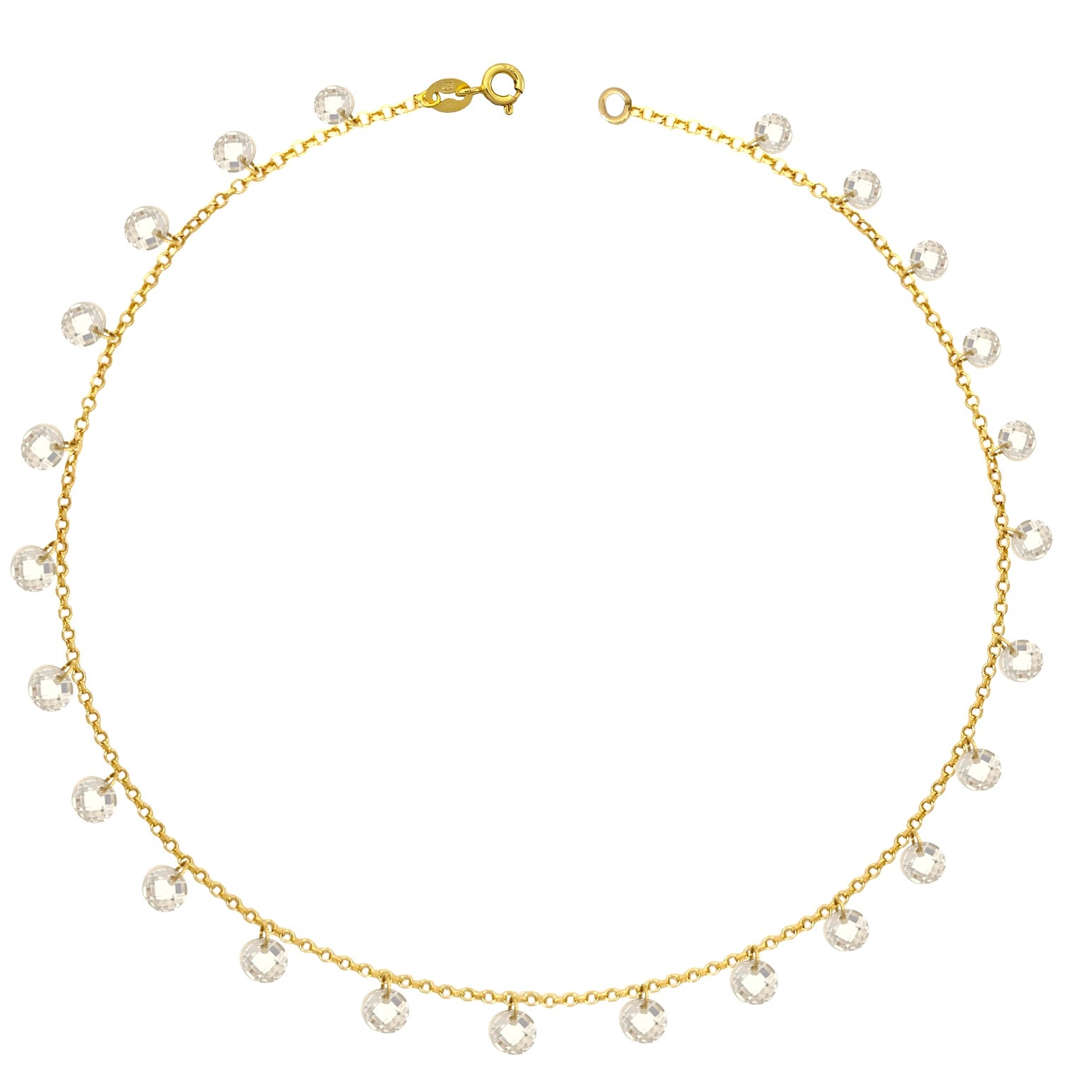 Chain waist zirconia pendants