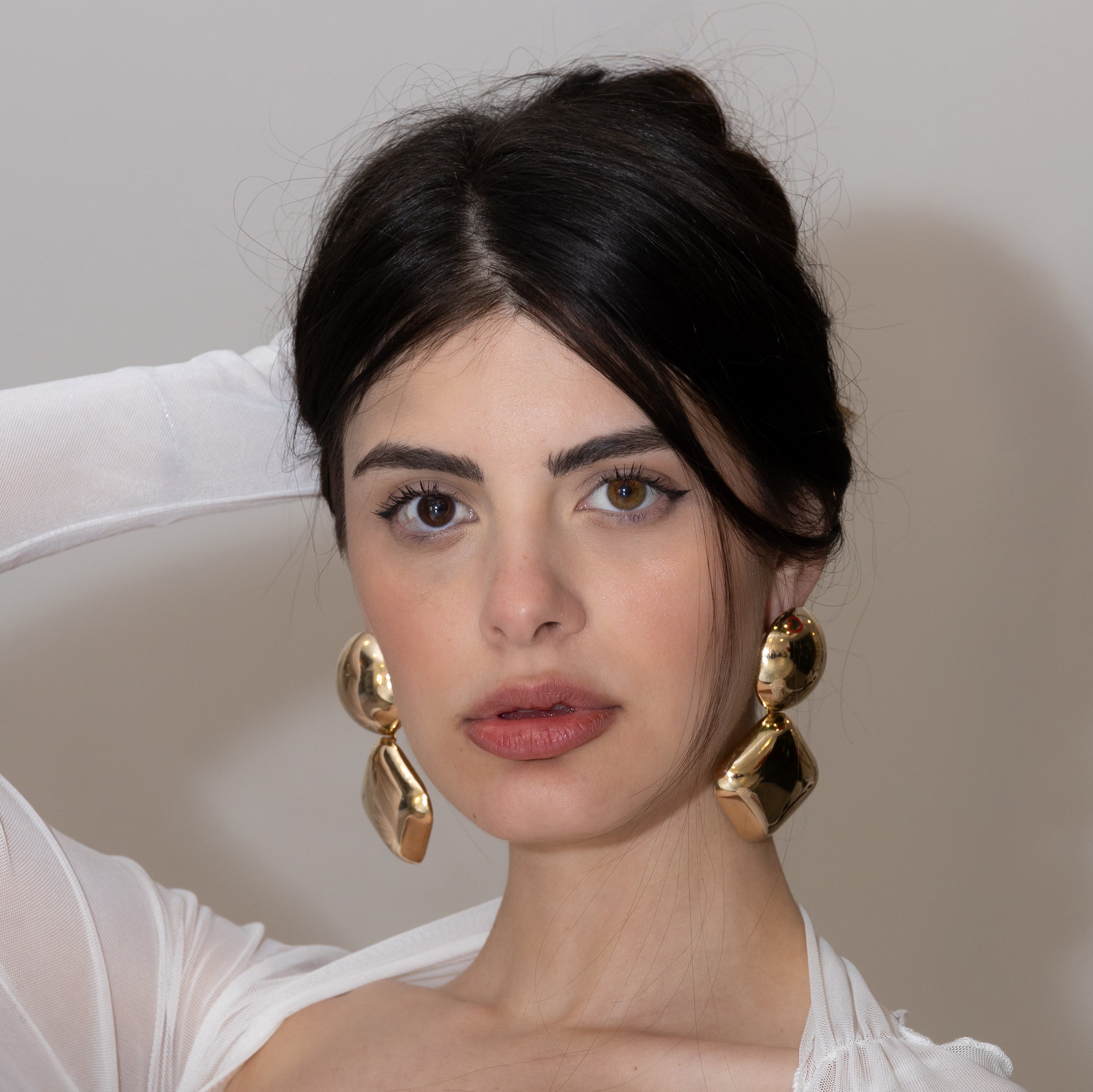 Bubble rhombus earrings