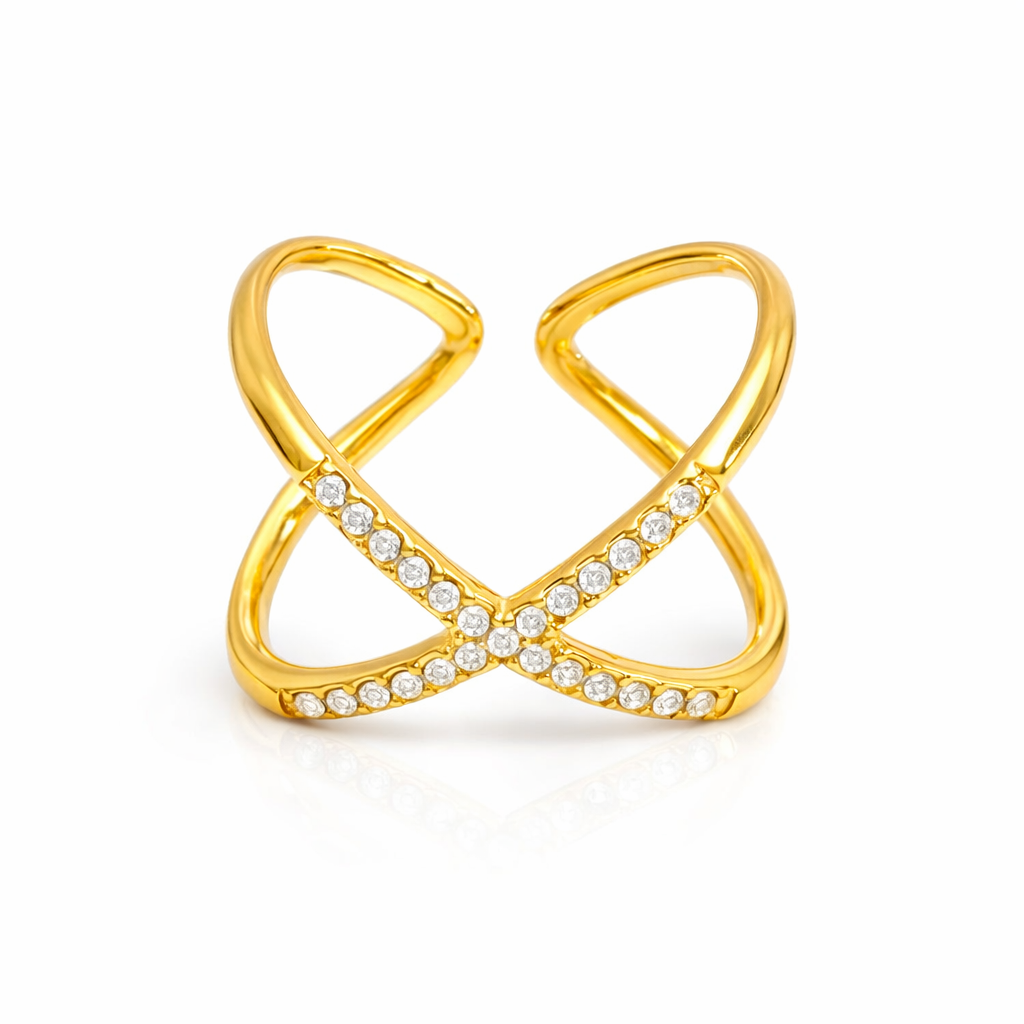 Anello incrocio casual