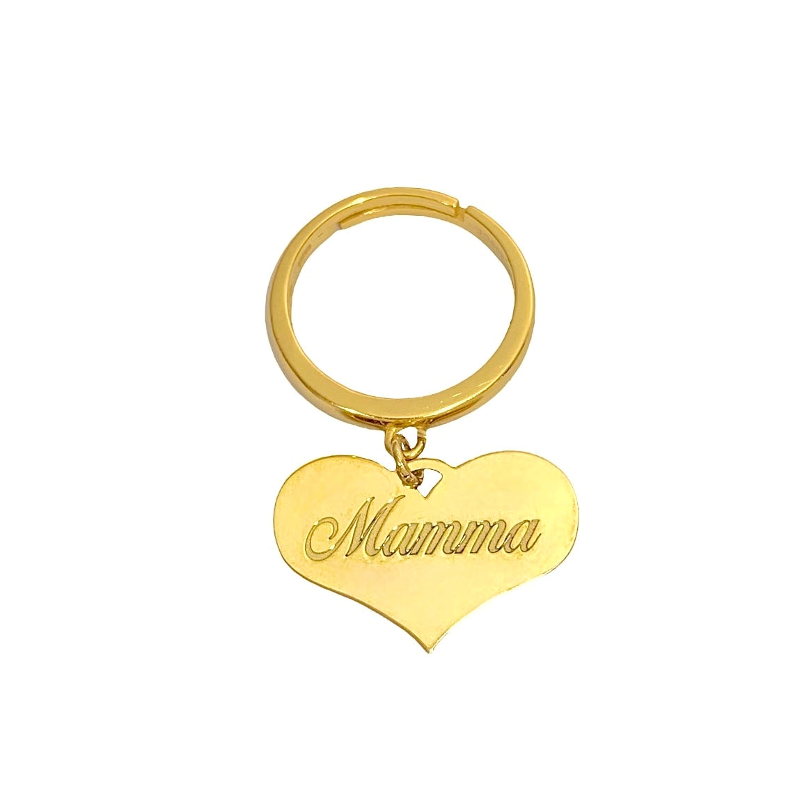 Anello charm cuore personalizzabile