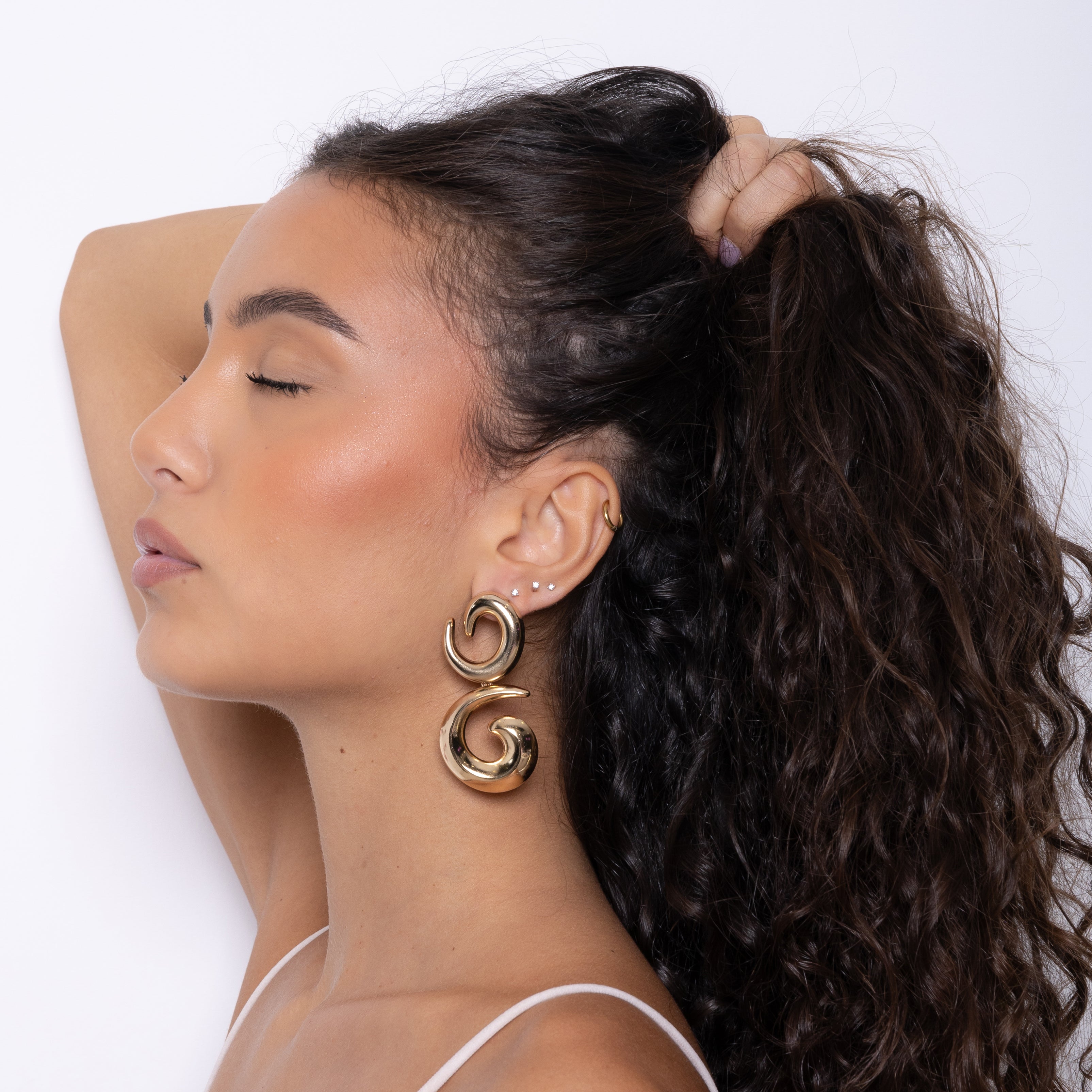 Orecchini Double Spiral Metal