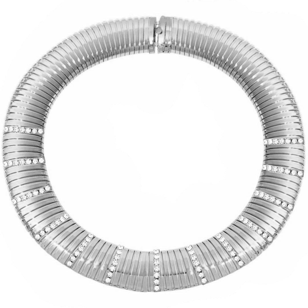 Swarovski tubogas line necklace