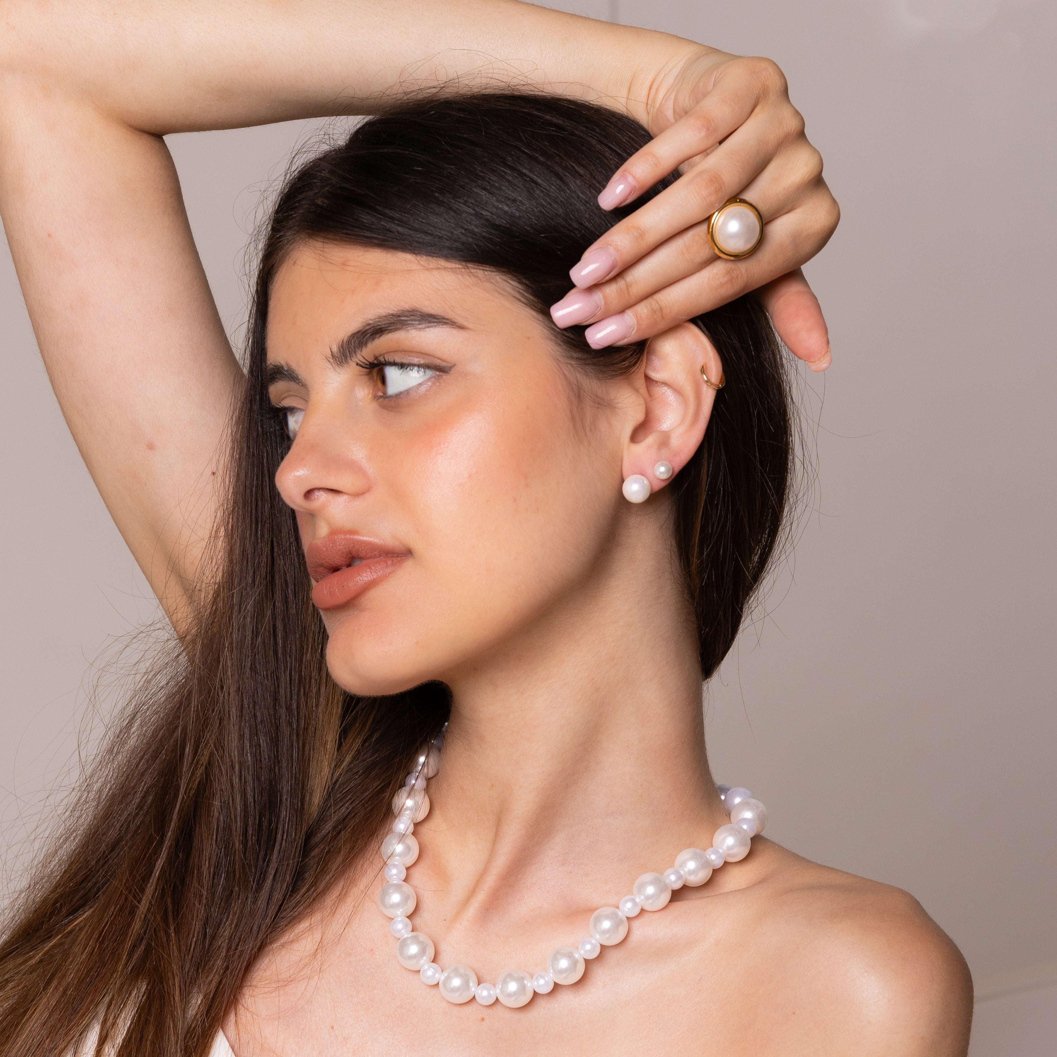 Double Pearl Necklace