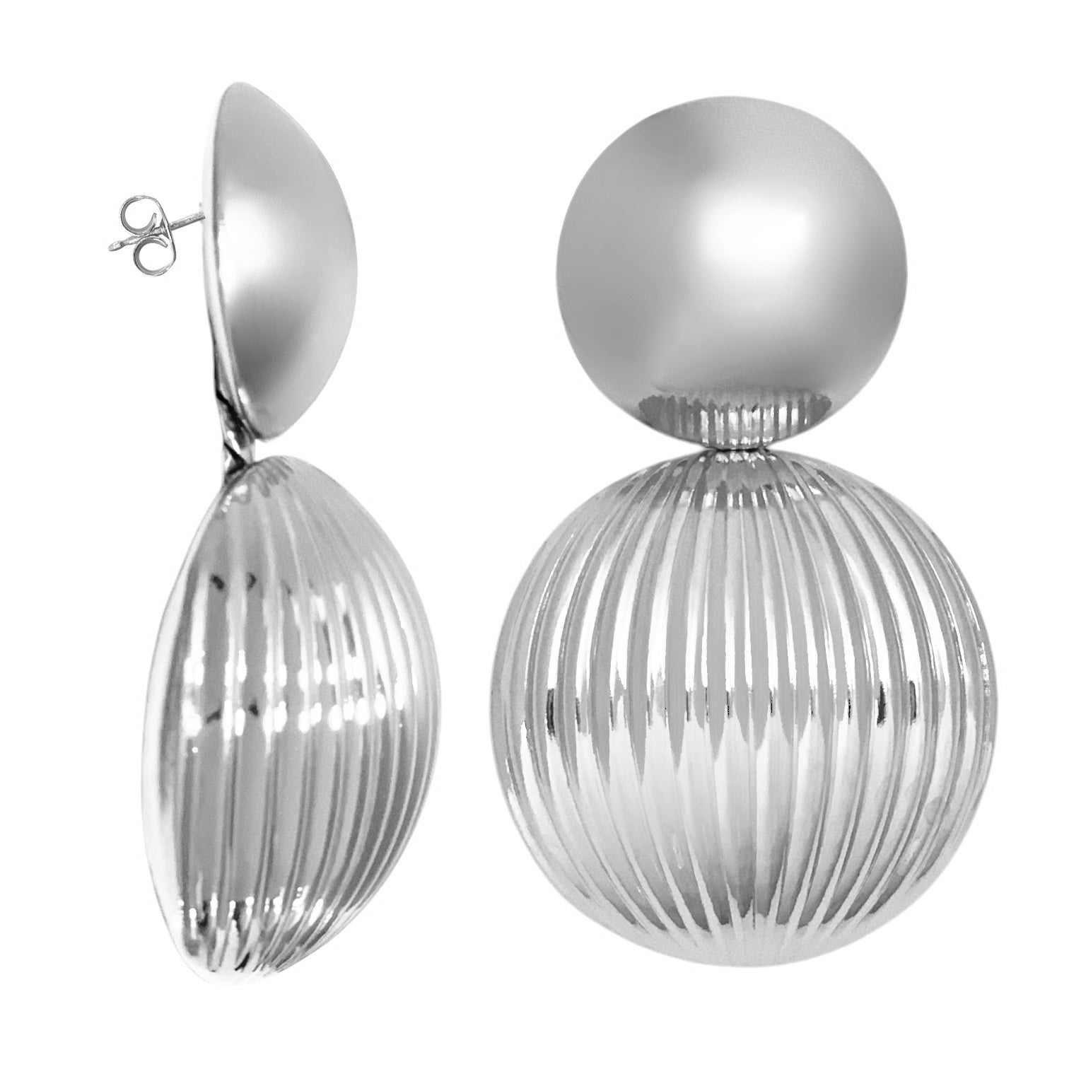 Double Line Bubble Earrings