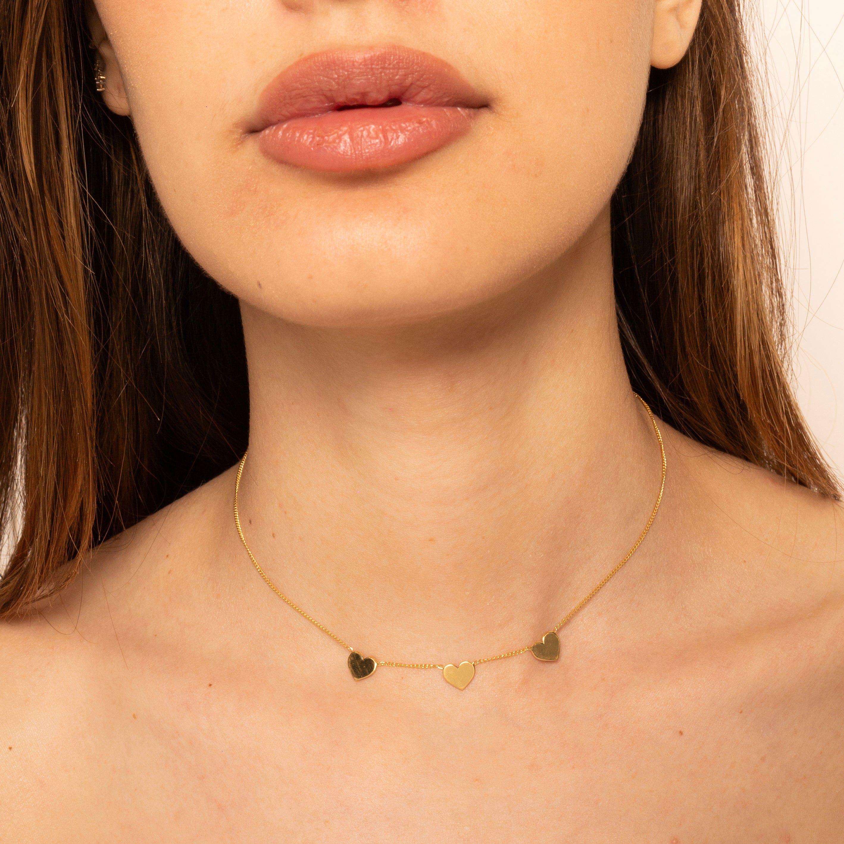 Tris Hearts Necklace