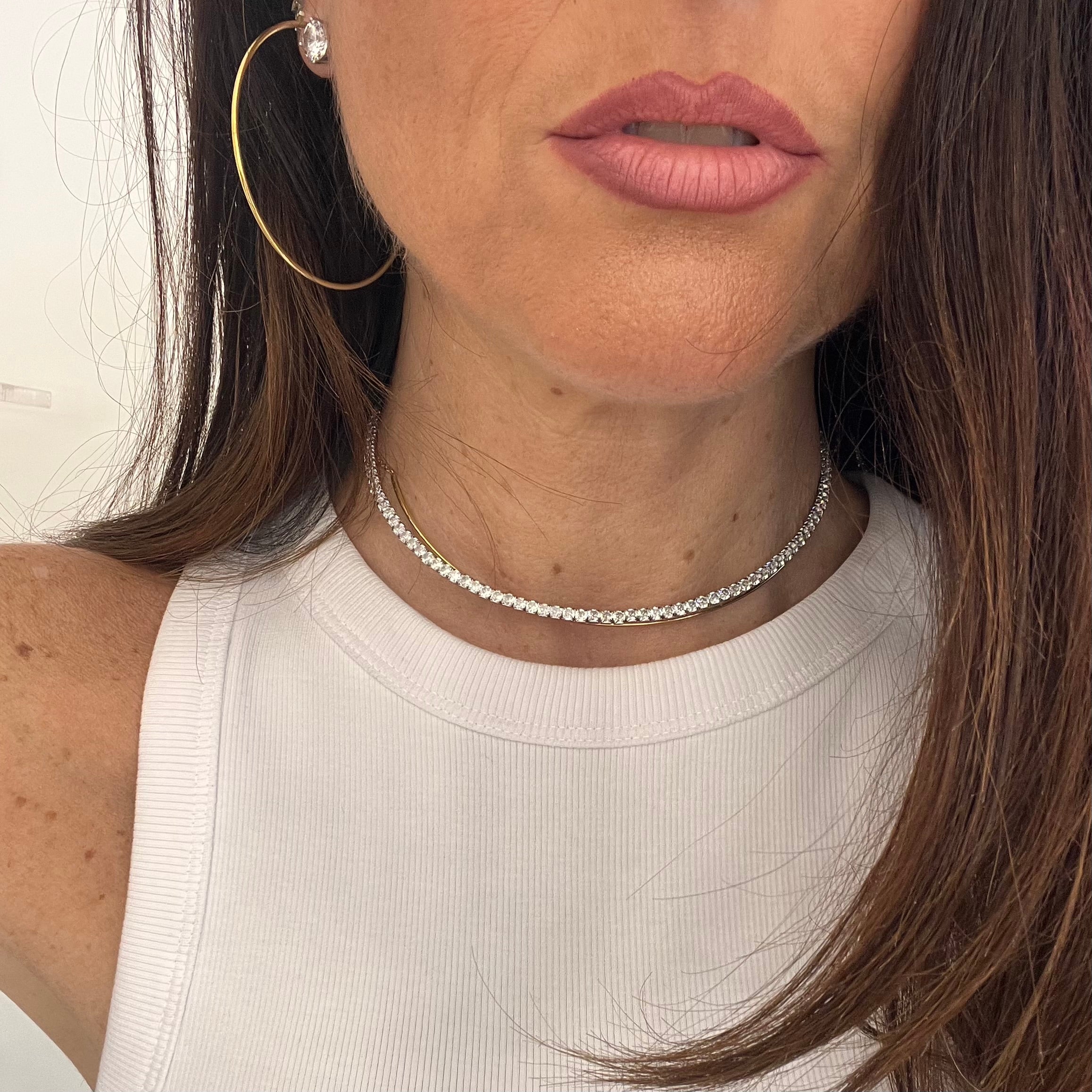 Choker Crystal casual