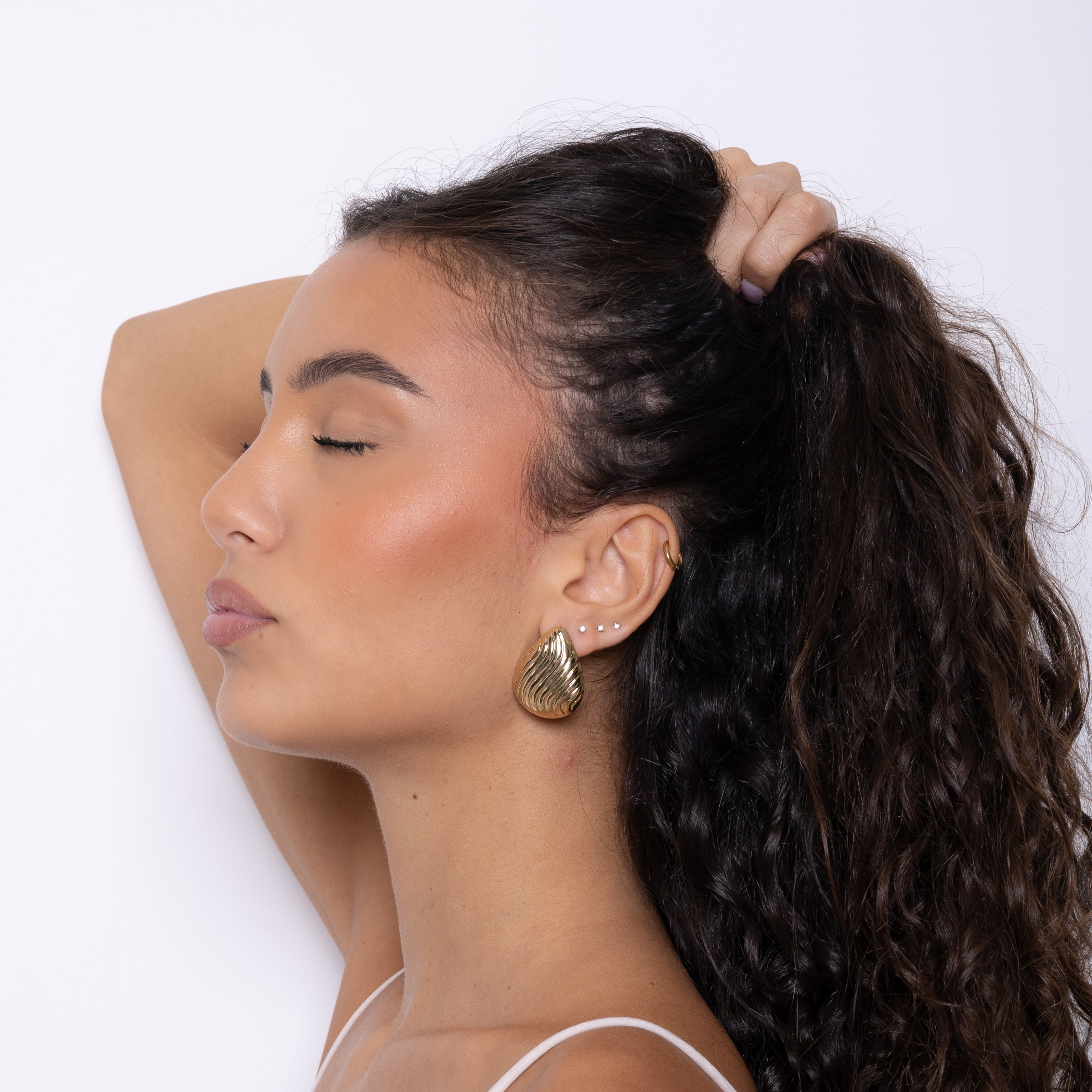 Orecchini Line Drop Metal