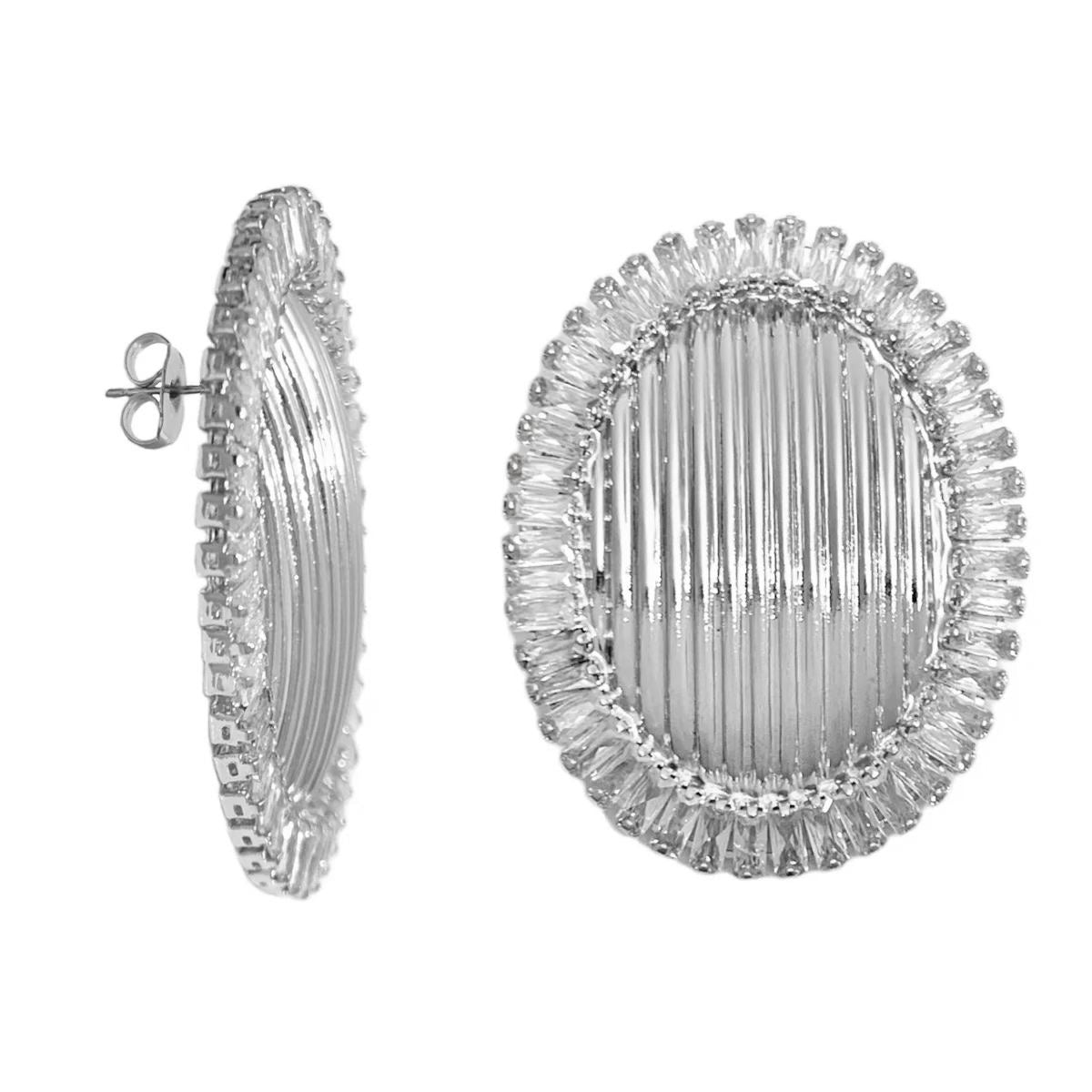 Swarovski Striped Earrings