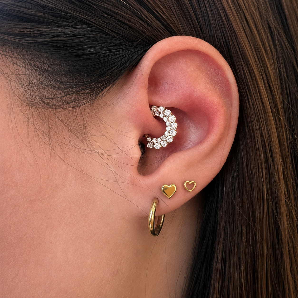 Piercing cuore traforato