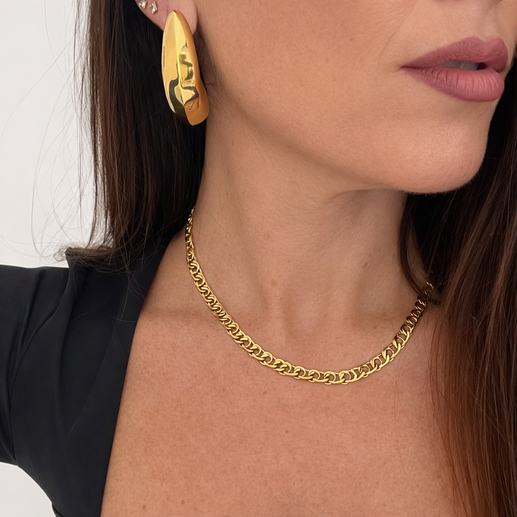 Orecchini Gold Curve