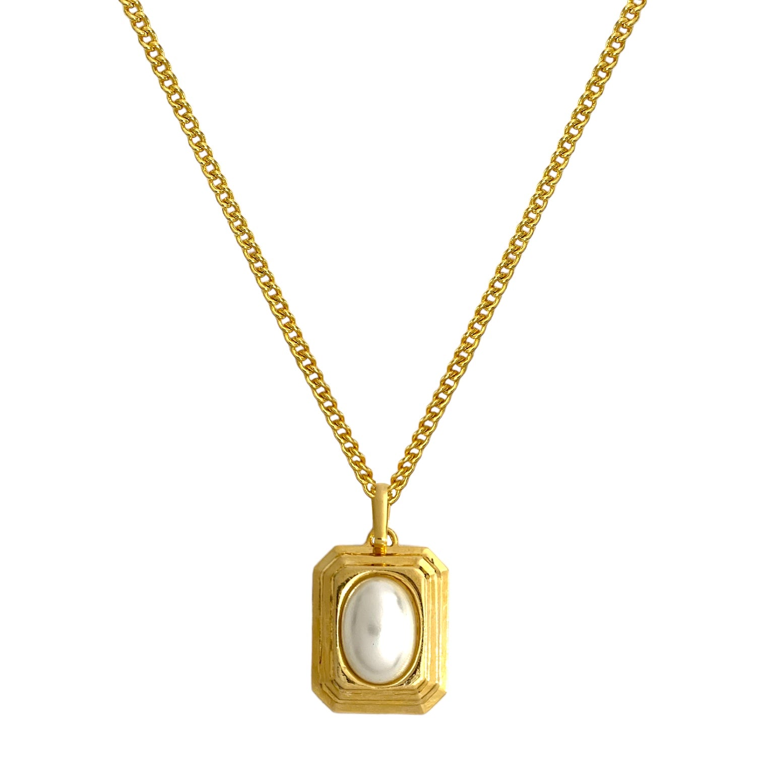 Square pearl necklace