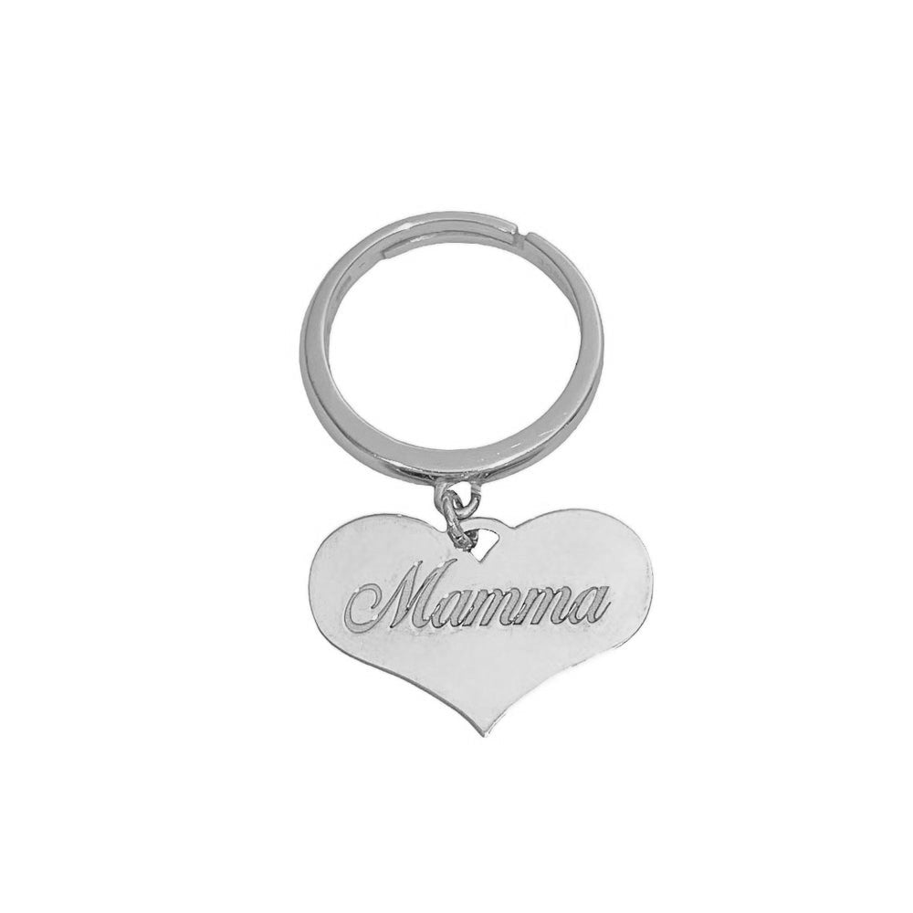 Anello charm cuore personalizzabile