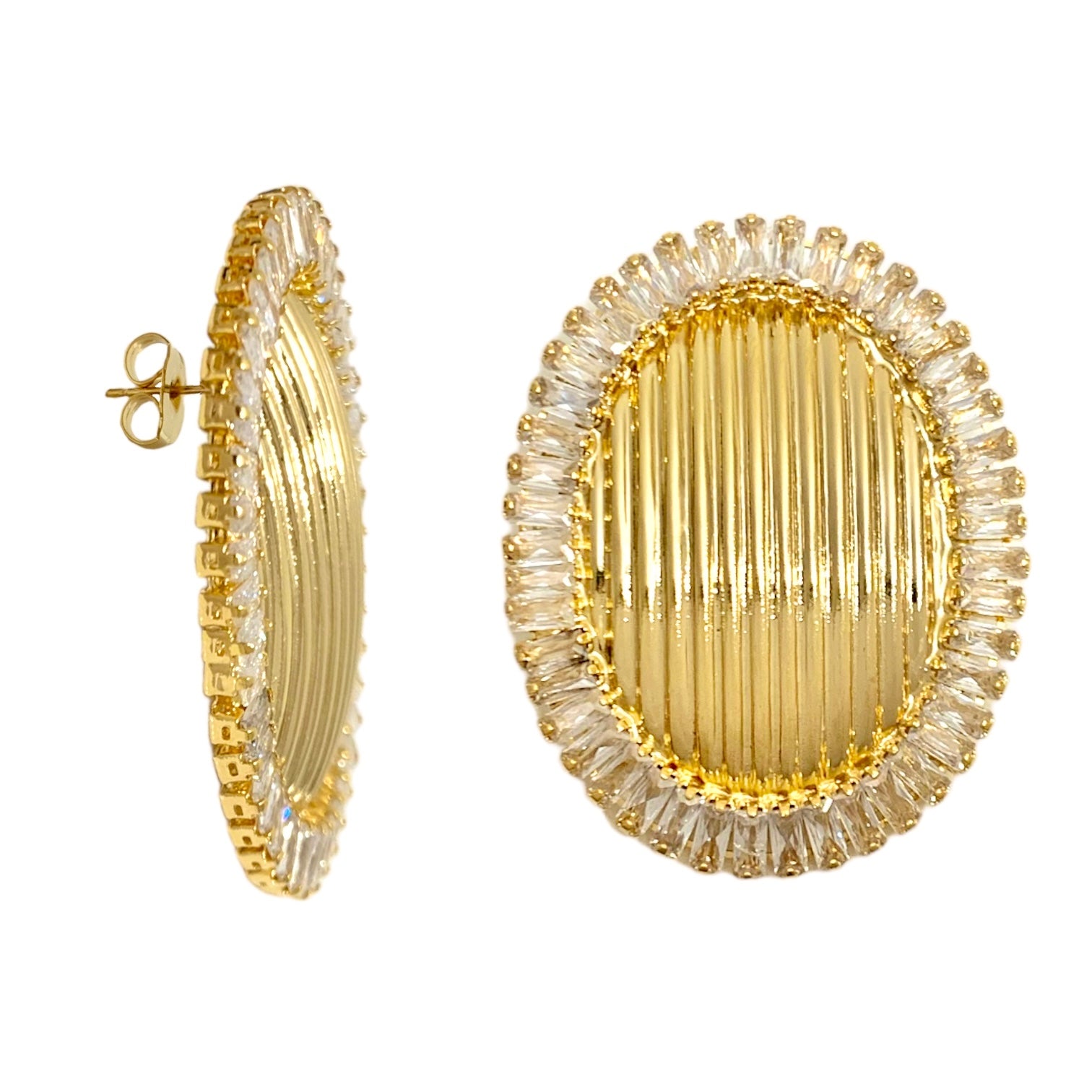 Swarovski Striped Earrings