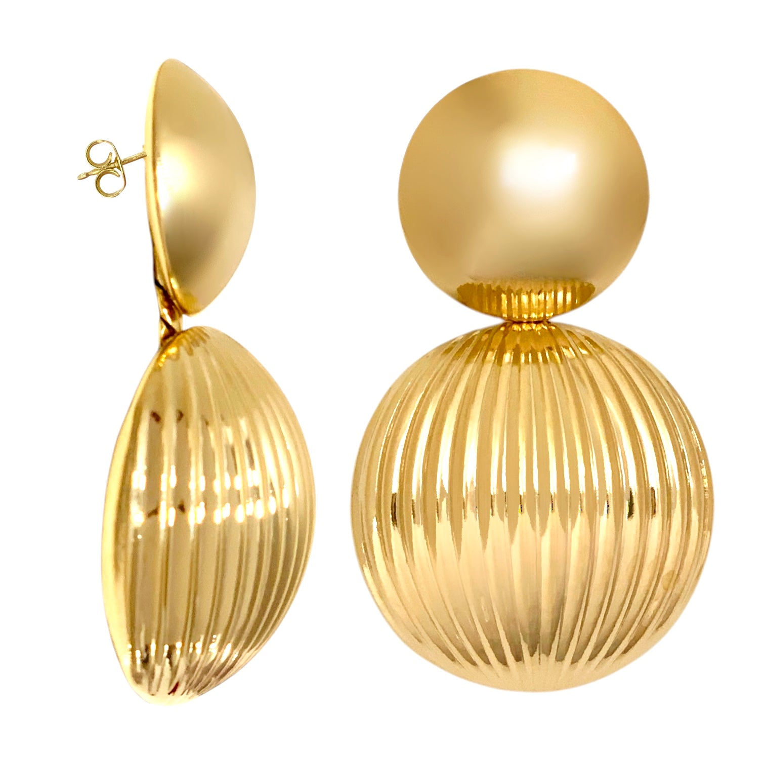 Double Line Bubble Earrings