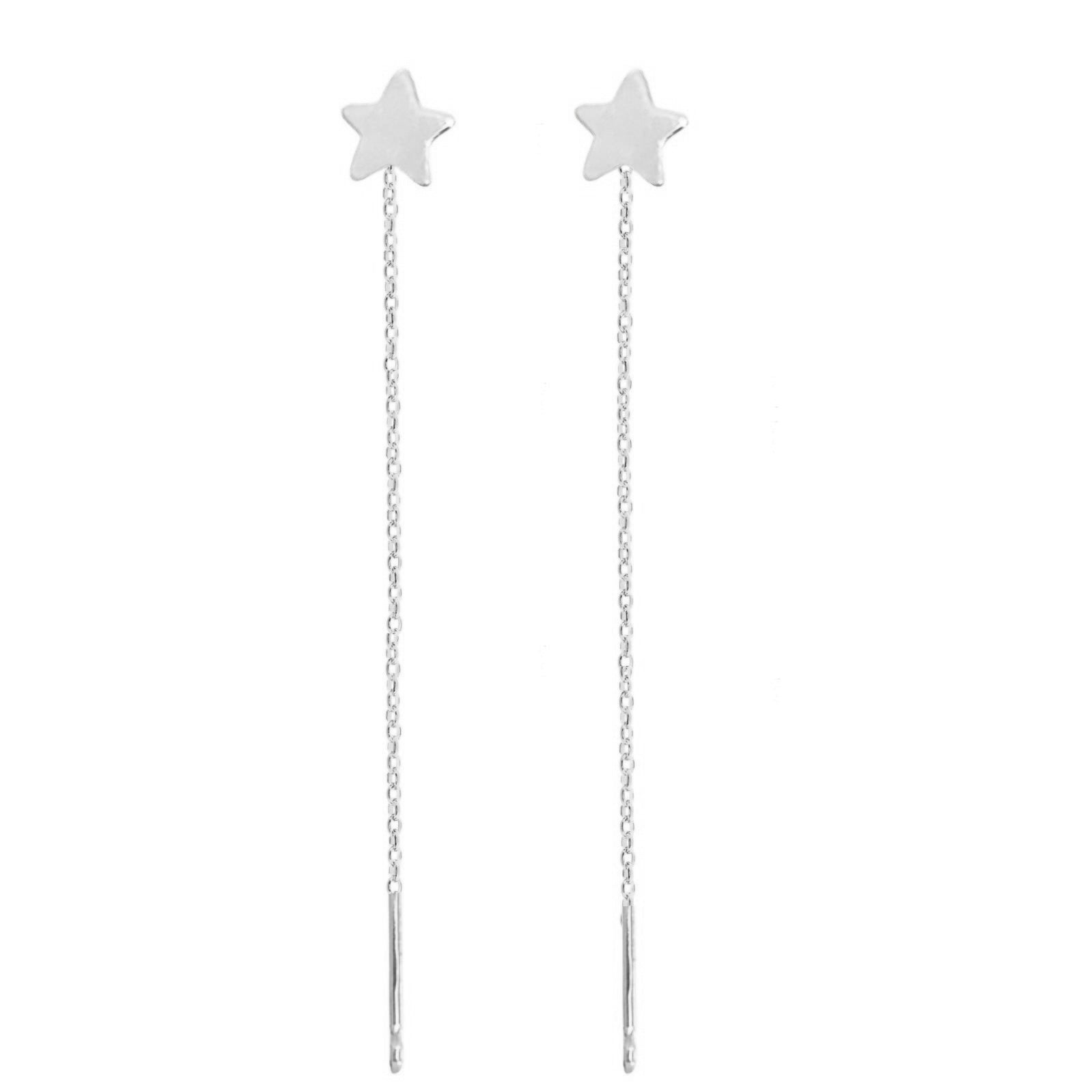 Chain star earrings
