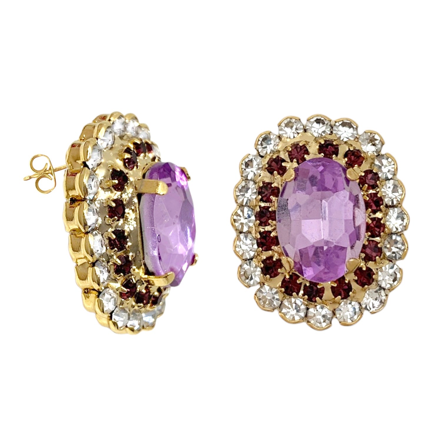 Peach Swarovski Earrings