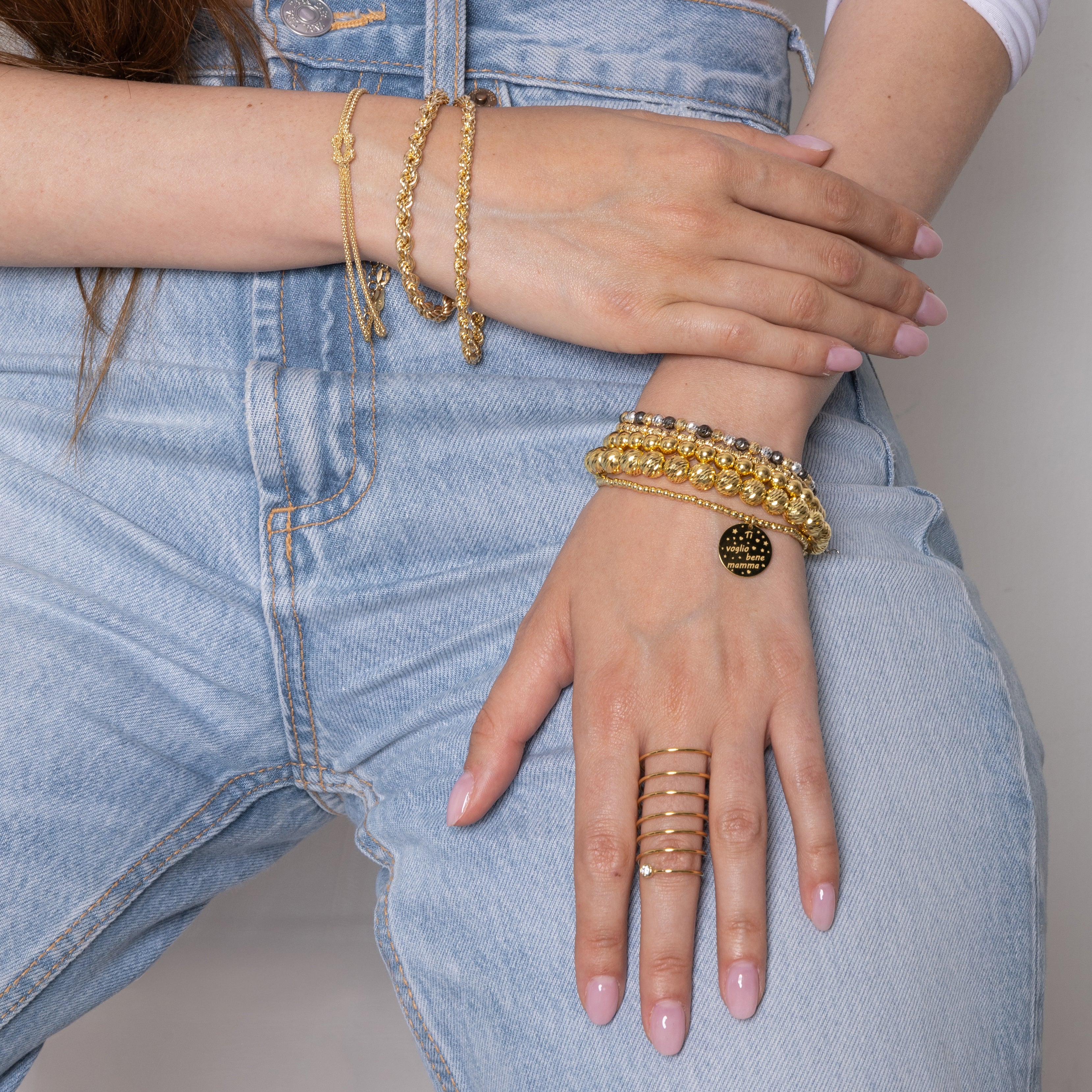 Bracciale Flora Diamantato Tricolore