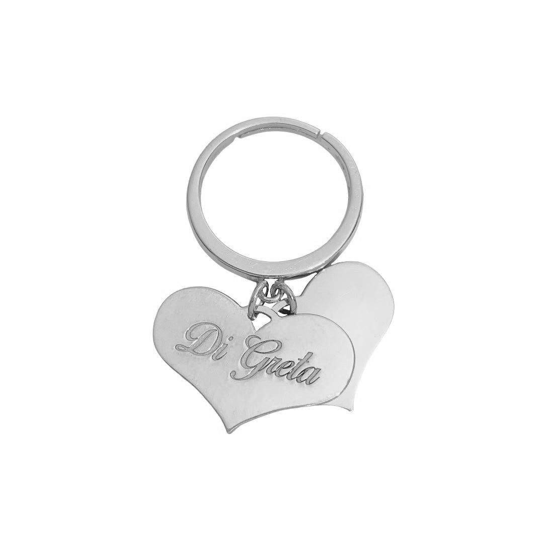 Anello charms cuori personalizzabili