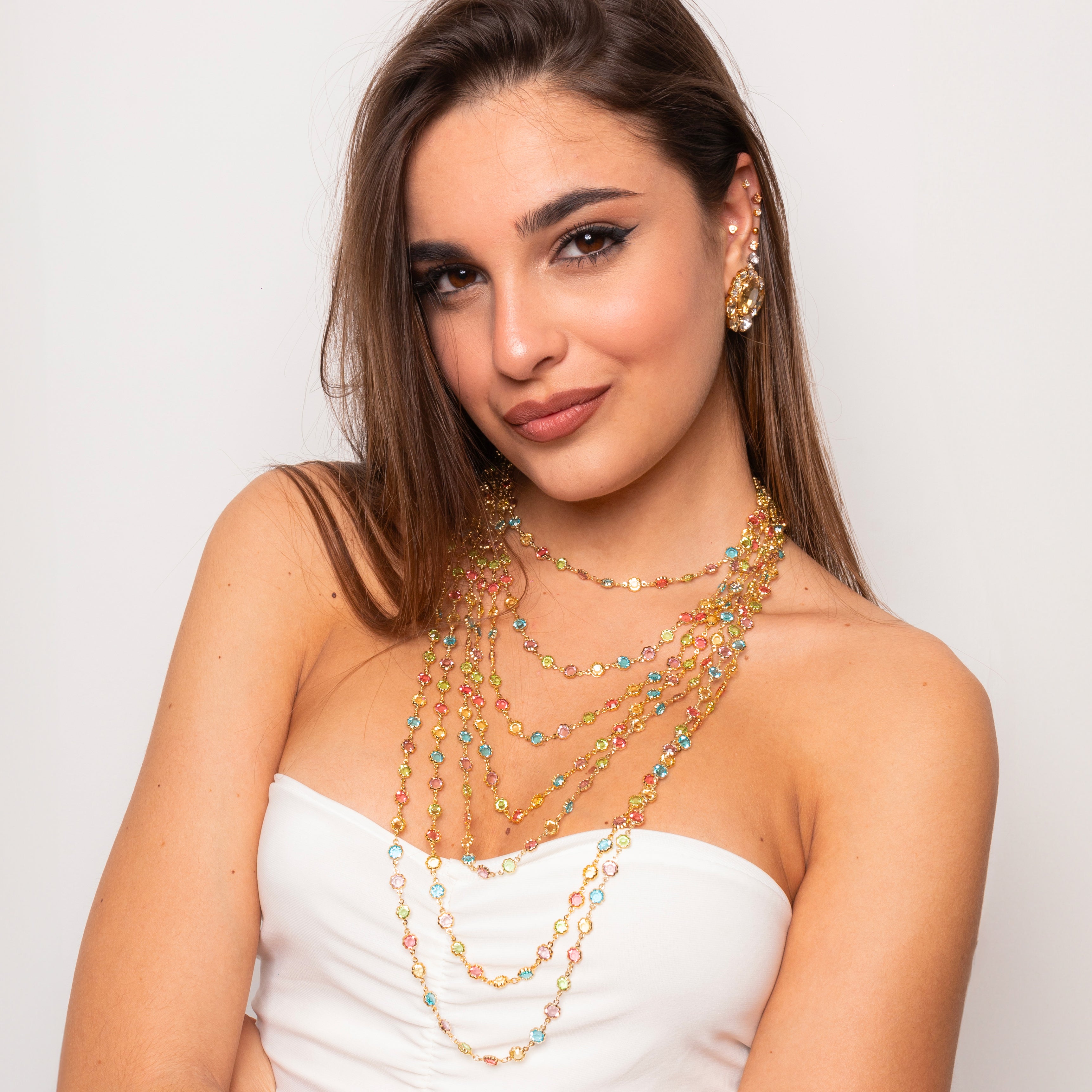 Crystal color necklace