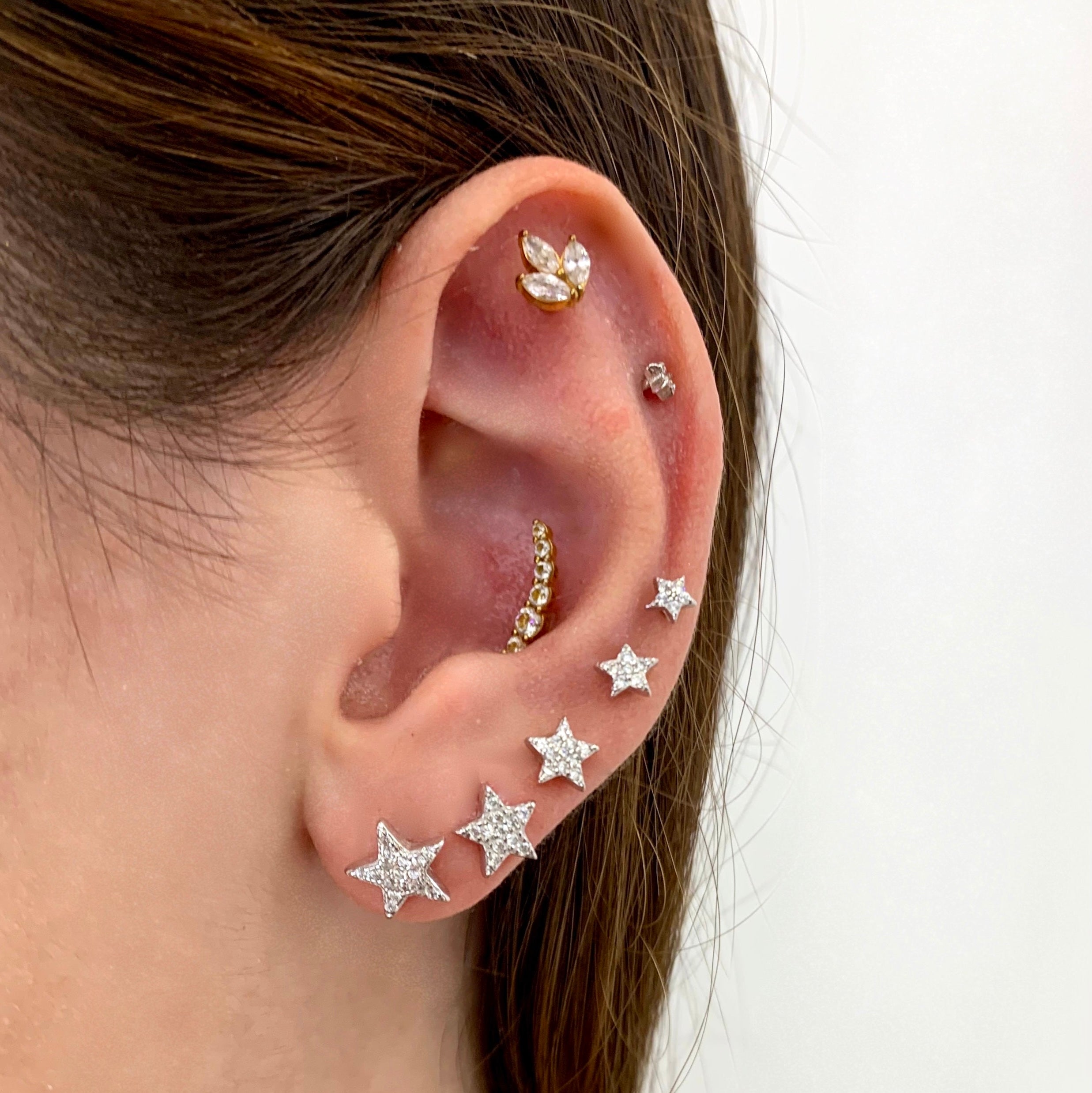Star earrings set