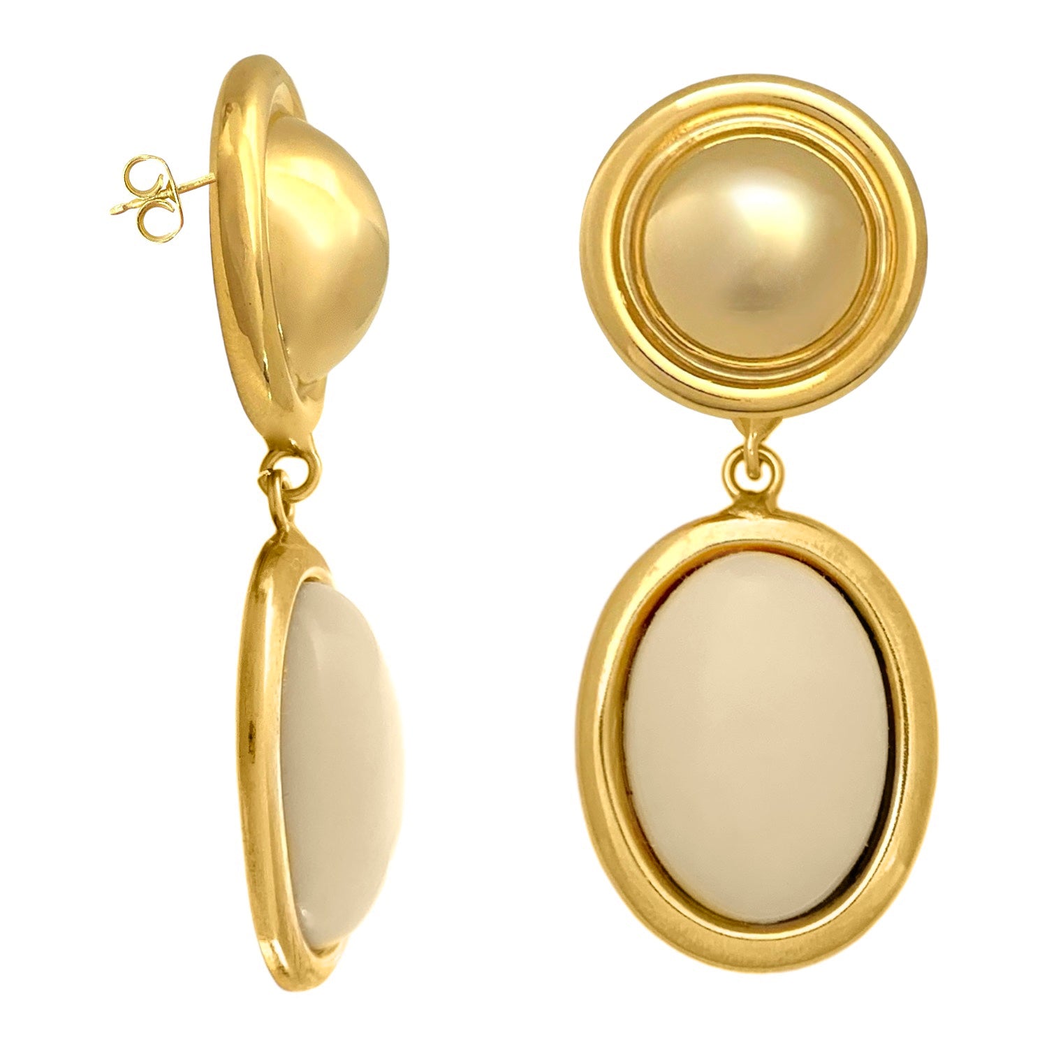 Round color earrings