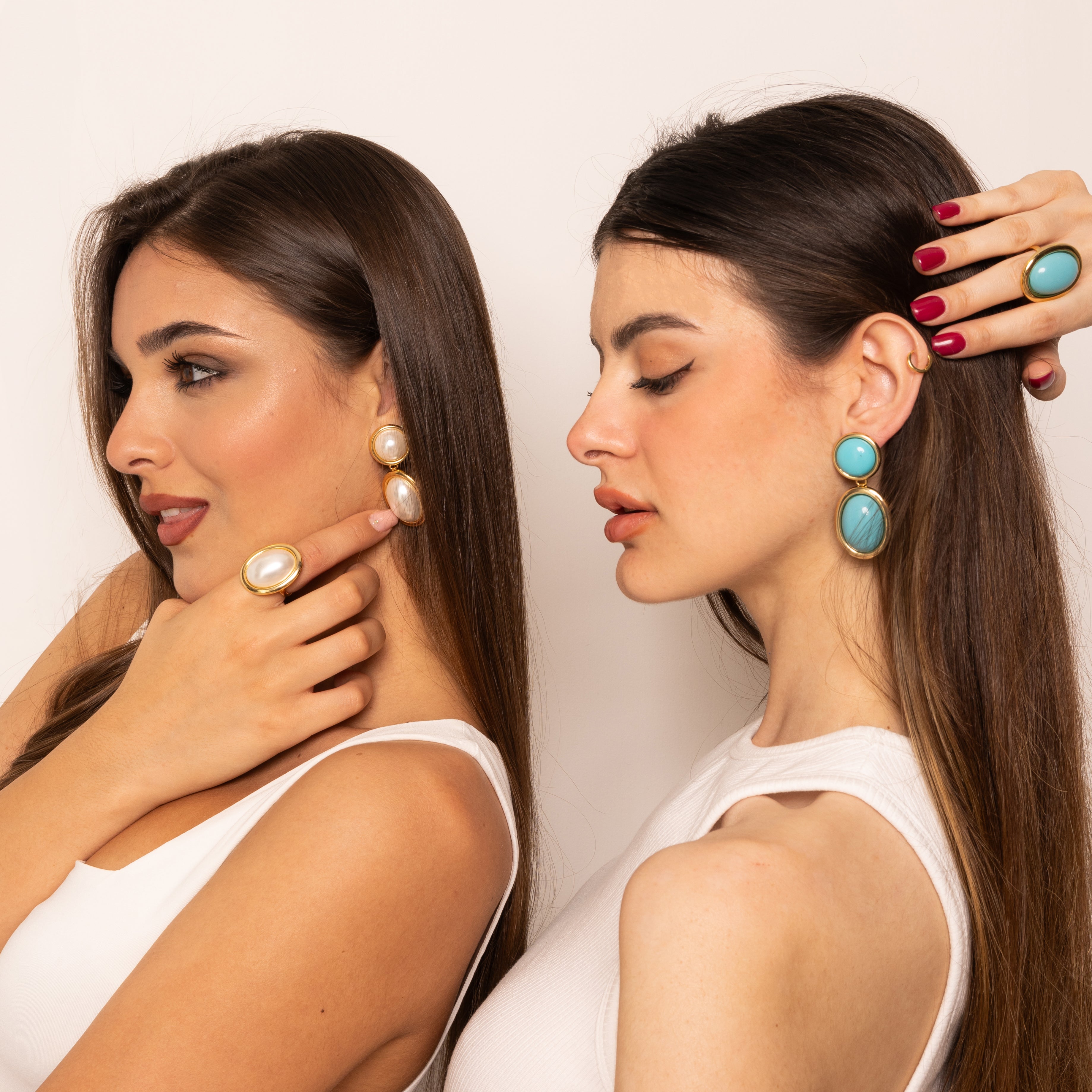 Color pendant earrings