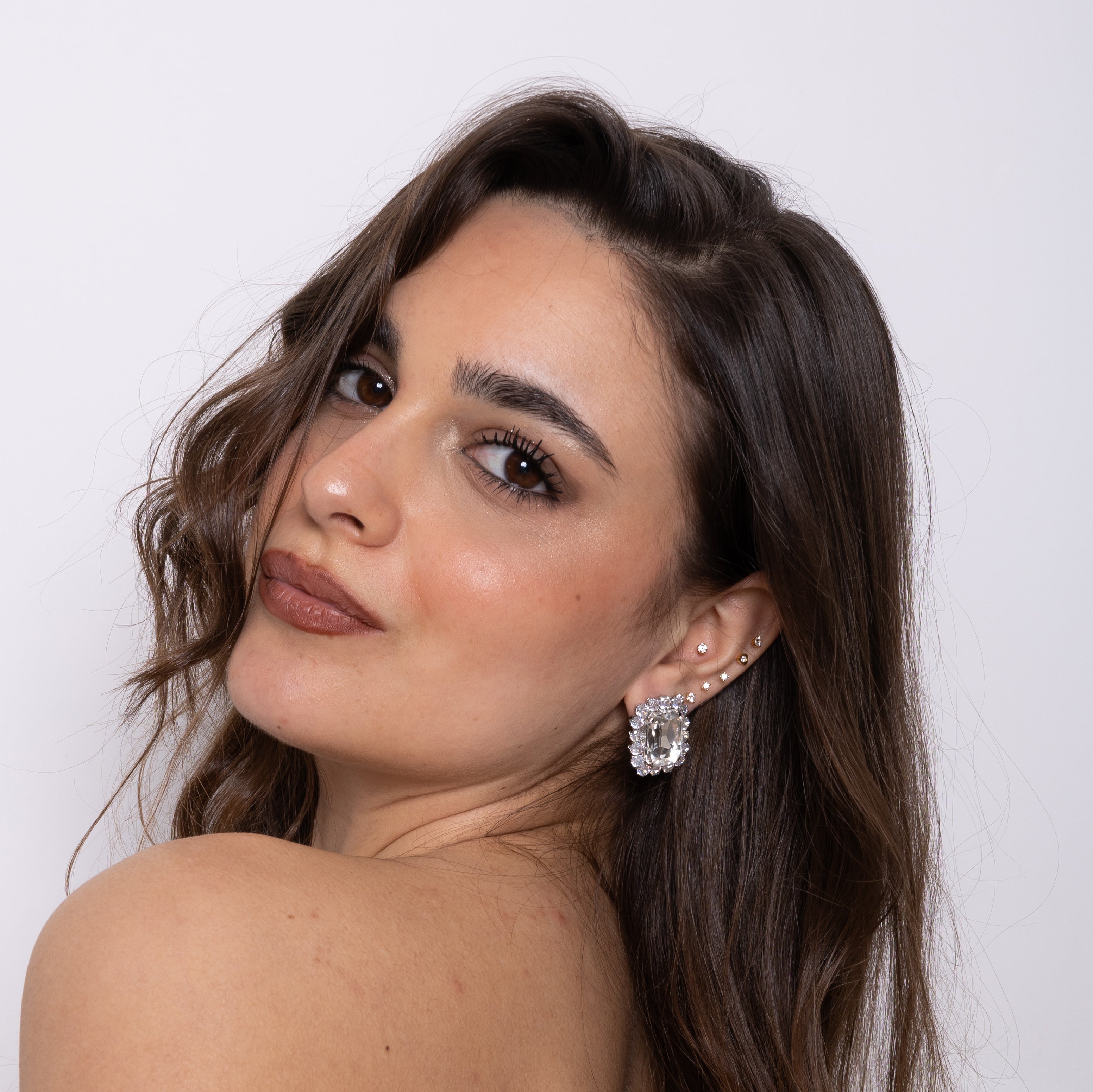 Orecchini Kristal Swarovski Square